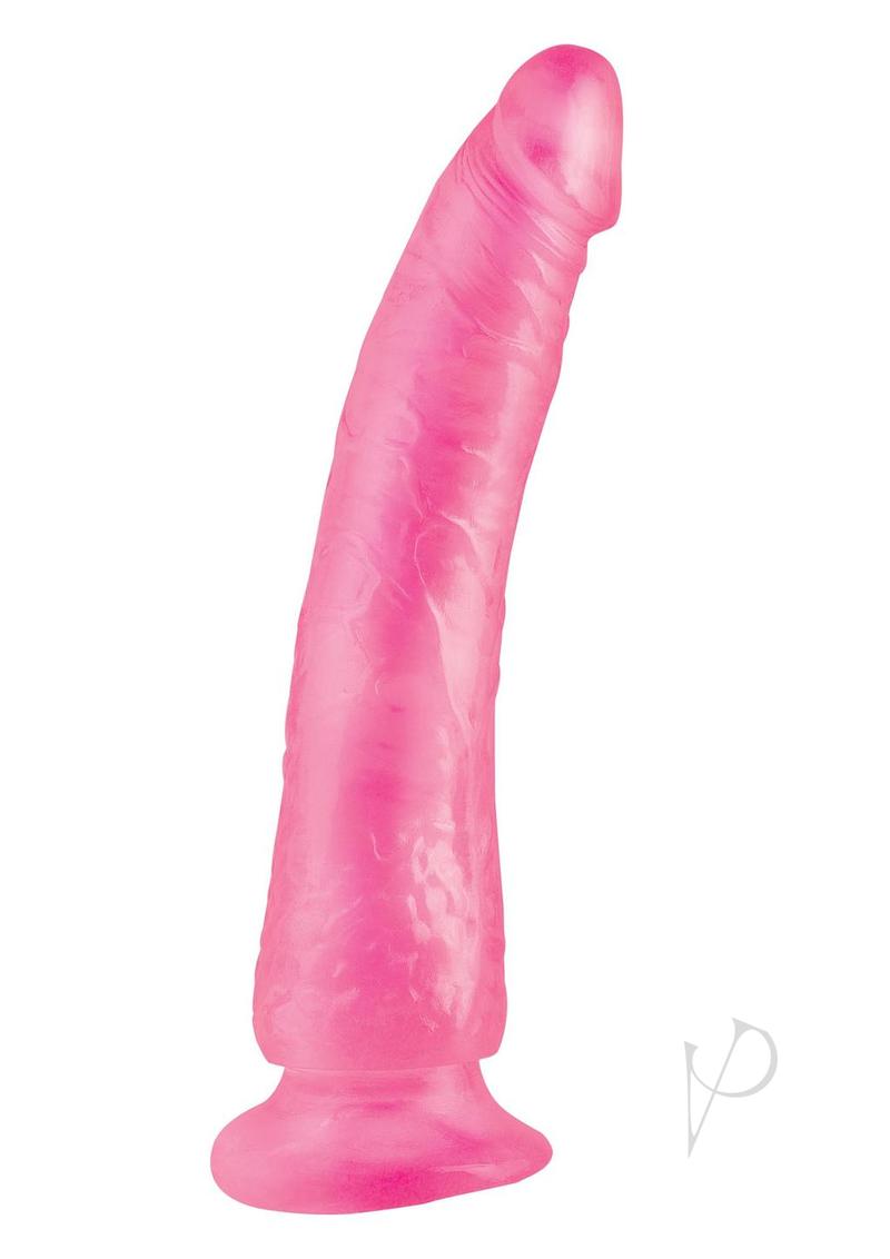 Basix Dong Slim 7 Inch Realistic Dildo with Strong Suction Cup - Pink Adult Toy for Solo Play, Couples Fun & BDSM Exploration
