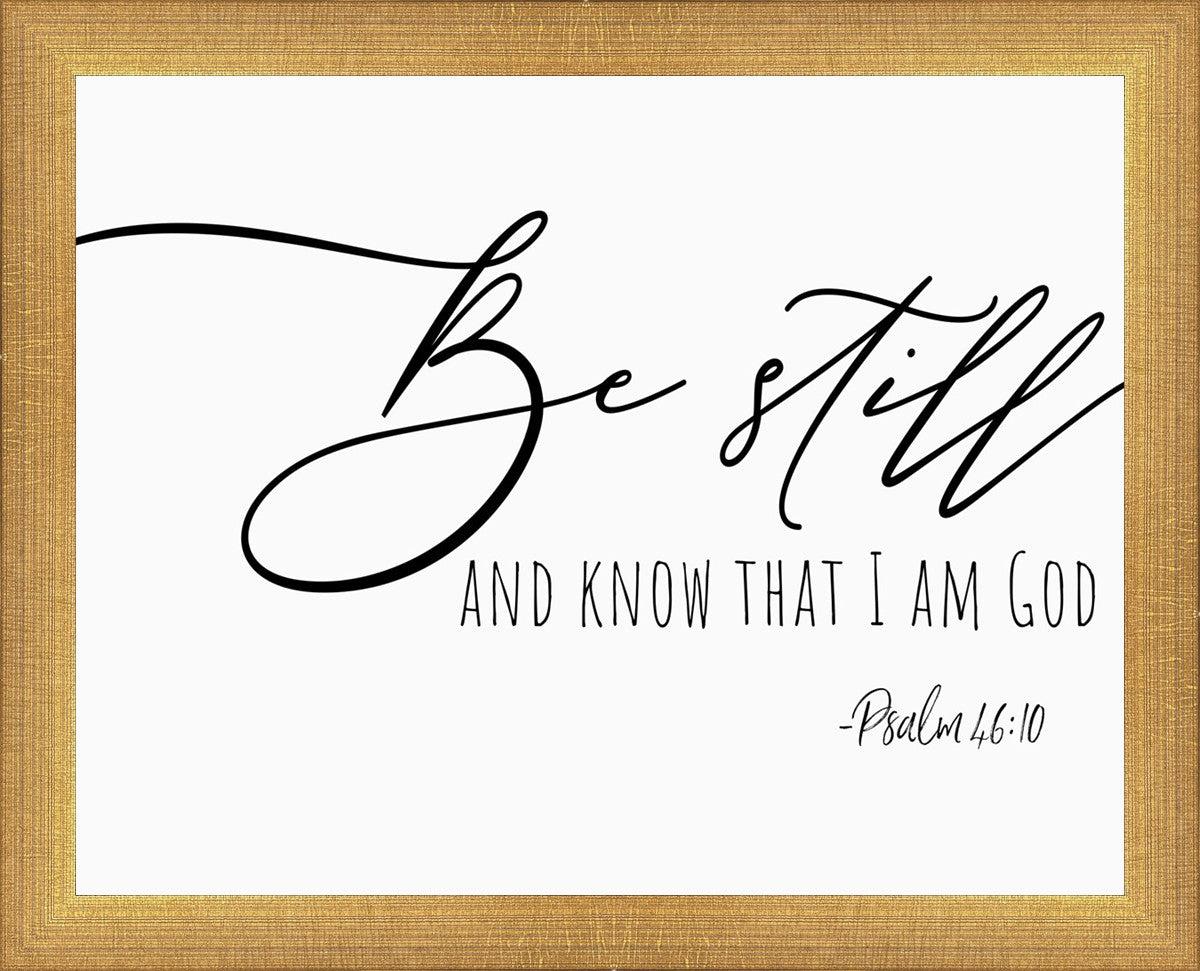 Be Still By Paige Tilly - Inspirational Wall Art Decor for Home & Office - Perfect for Living Room, Bedroom or Gift Giving