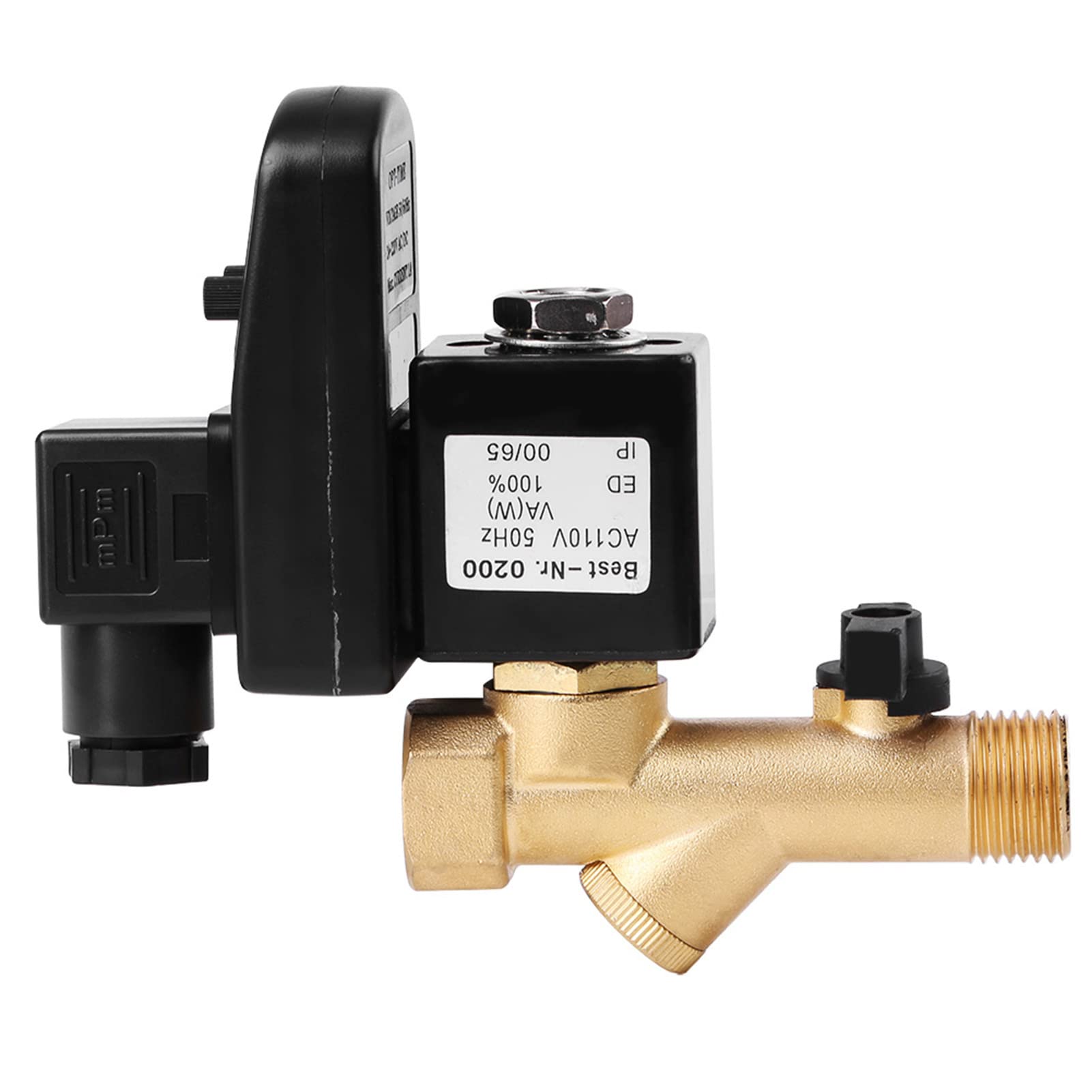 Automatic Electronic Timed Drain Valve G1/2 DN15 - Programmable Compressed Air Condensate Drain for Air Compressor Systems - Perfect for Industrial, Workshop & Pneumatic Equipment Maintenance