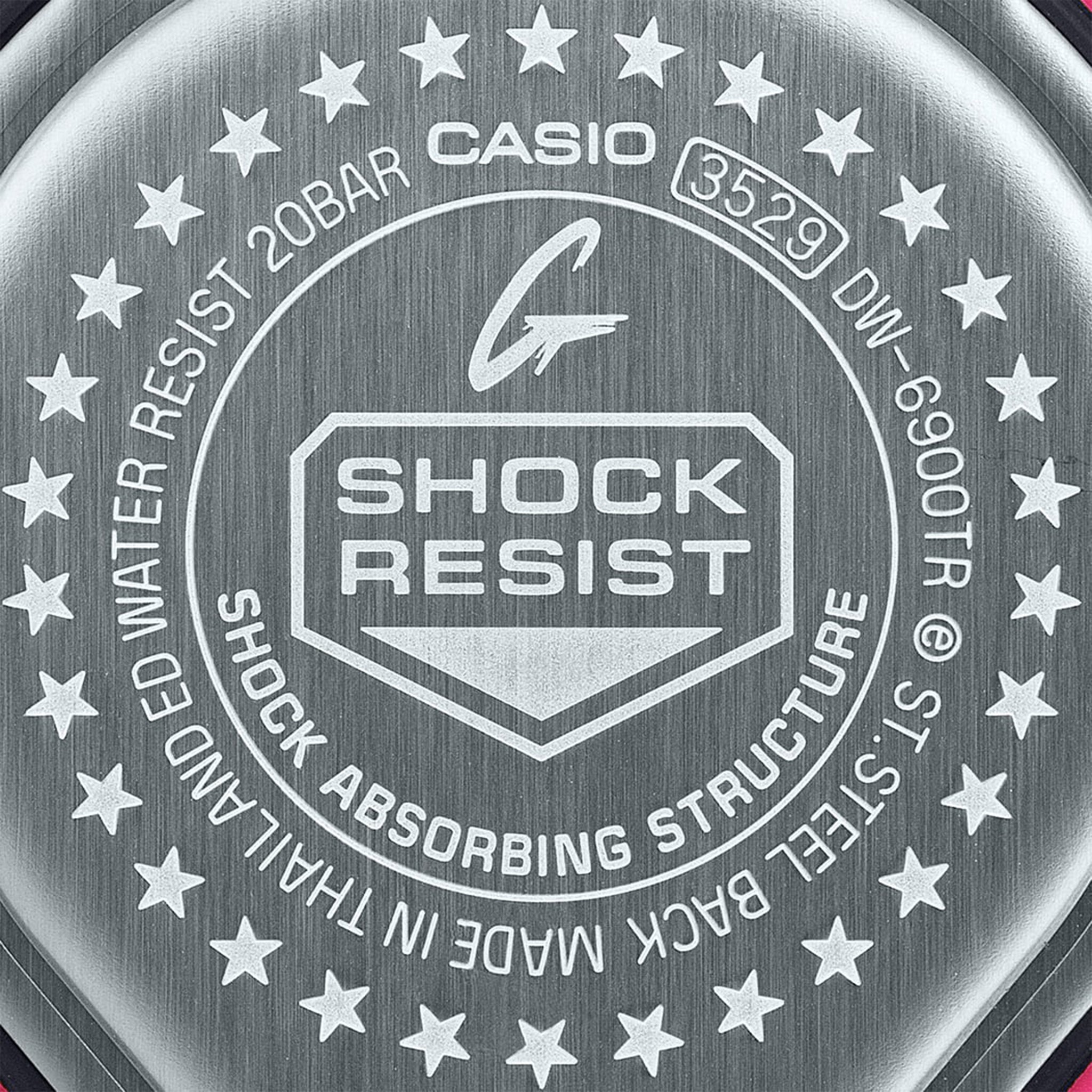 G-Shock DW6900TR-4 Digital Sport Watch for Men - Shock Resistant, Waterproof, and Durable - Perfect for Outdoor Activities, Running, and Hiking
