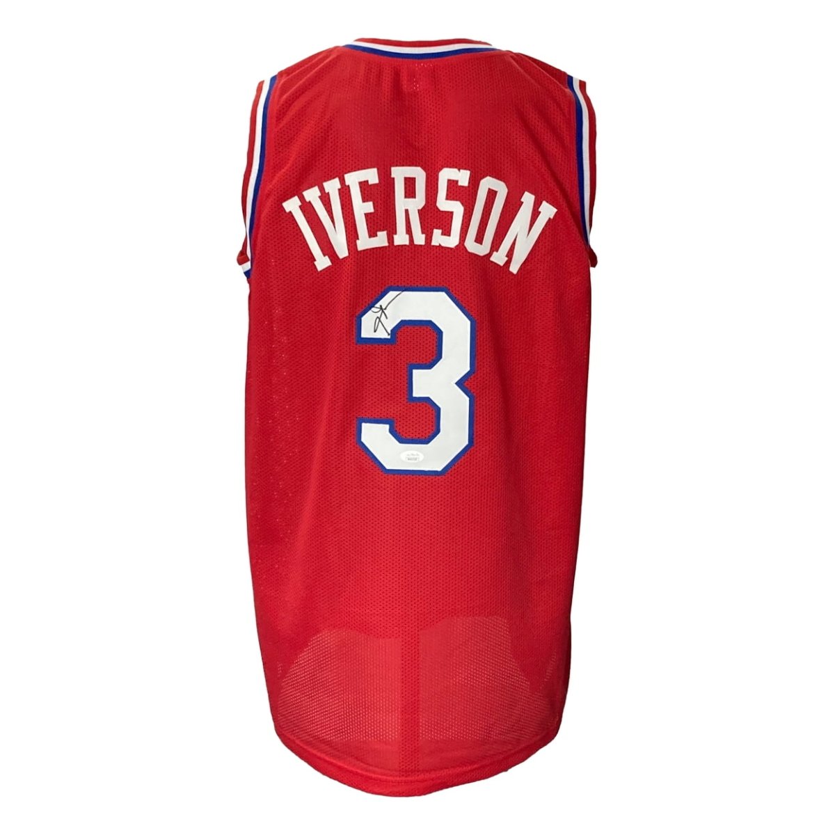 Allen Iverson Autographed Black Pro Style Basketball Jersey - JSA Certified - Perfect for Collectors, Fans, and Sports Memorabilia Displays