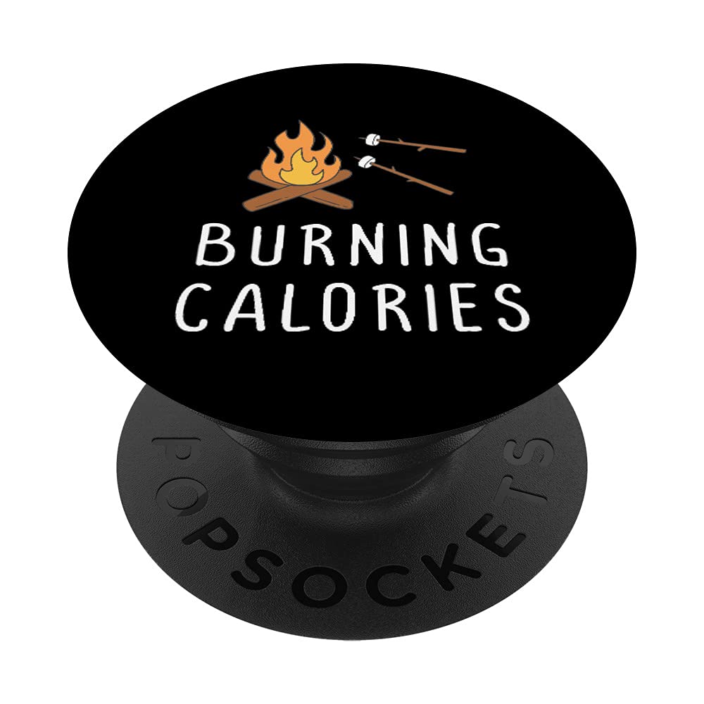 Funny Camping Smores PopSockets - Swappable PopGrip with Burning Calories Campfire Marshmallows Design | Perfect for Outdoor Adventures, Camping Trips & Marshmallow Roasting Parties