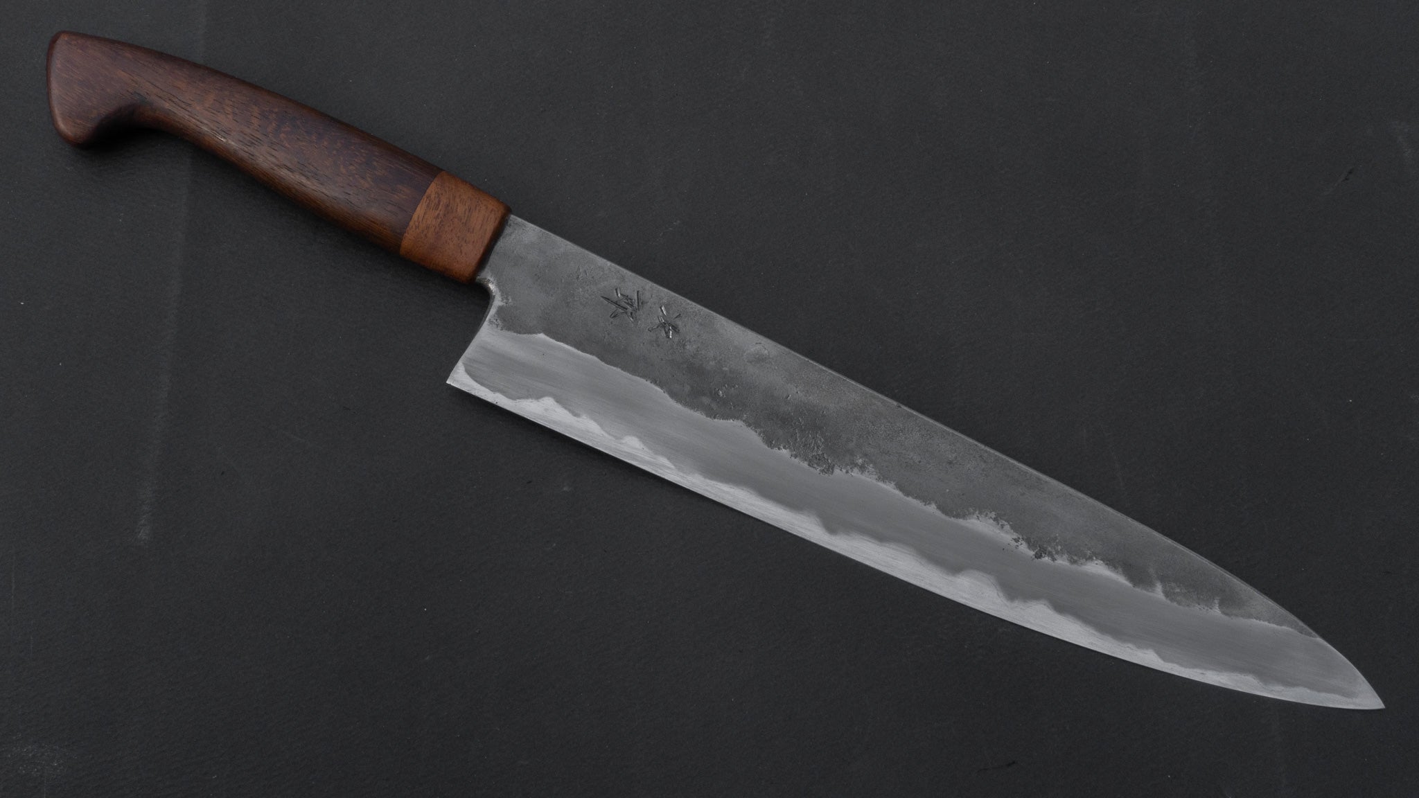 Premium Jiro Tsuchime Handcrafted Gyuto Japanese Chef Knife 240mm with Exotic Tagayasan Wood Handle - Perfect for Professional Chefs & Home Cooking Enthusiasts