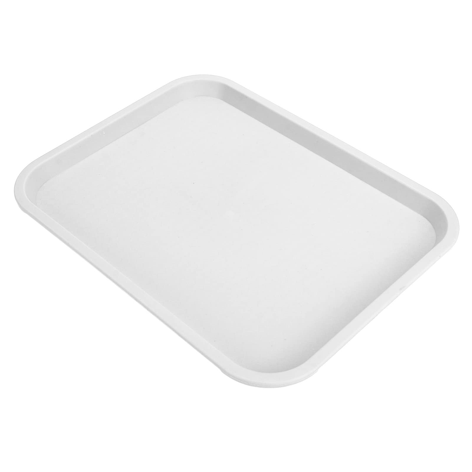 Multi-Purpose PP Thick Fast Food Serving Tray - Durable White Plastic Restaurant Tray for Cafeteria, Canteen & Food Service | Perfect for Fast Food Restaurants, School Cafeterias & Buffet Serving