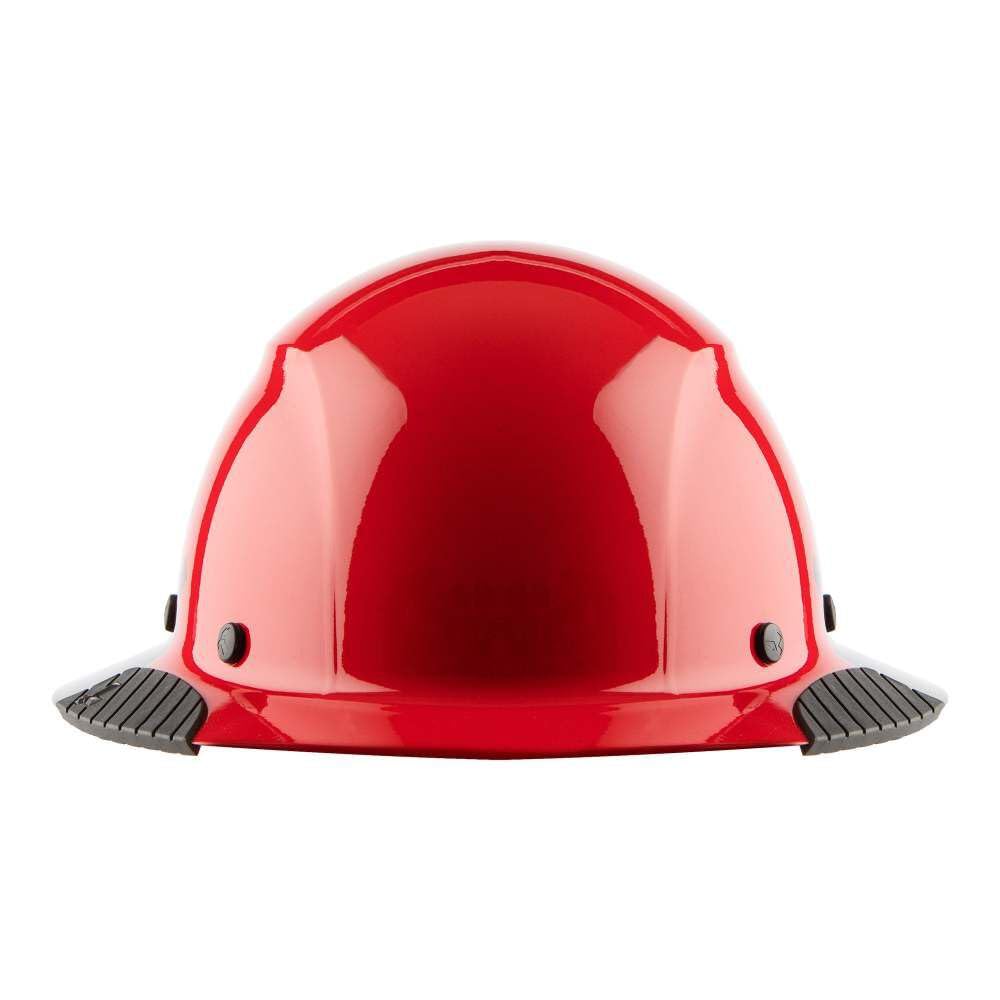 DAX Fiber Resin Full Brim Hard Hat - ANSI Certified Safety Helmet (50/50 Gloss Red/Black) for Construction, Industrial & Outdoor Work Protection