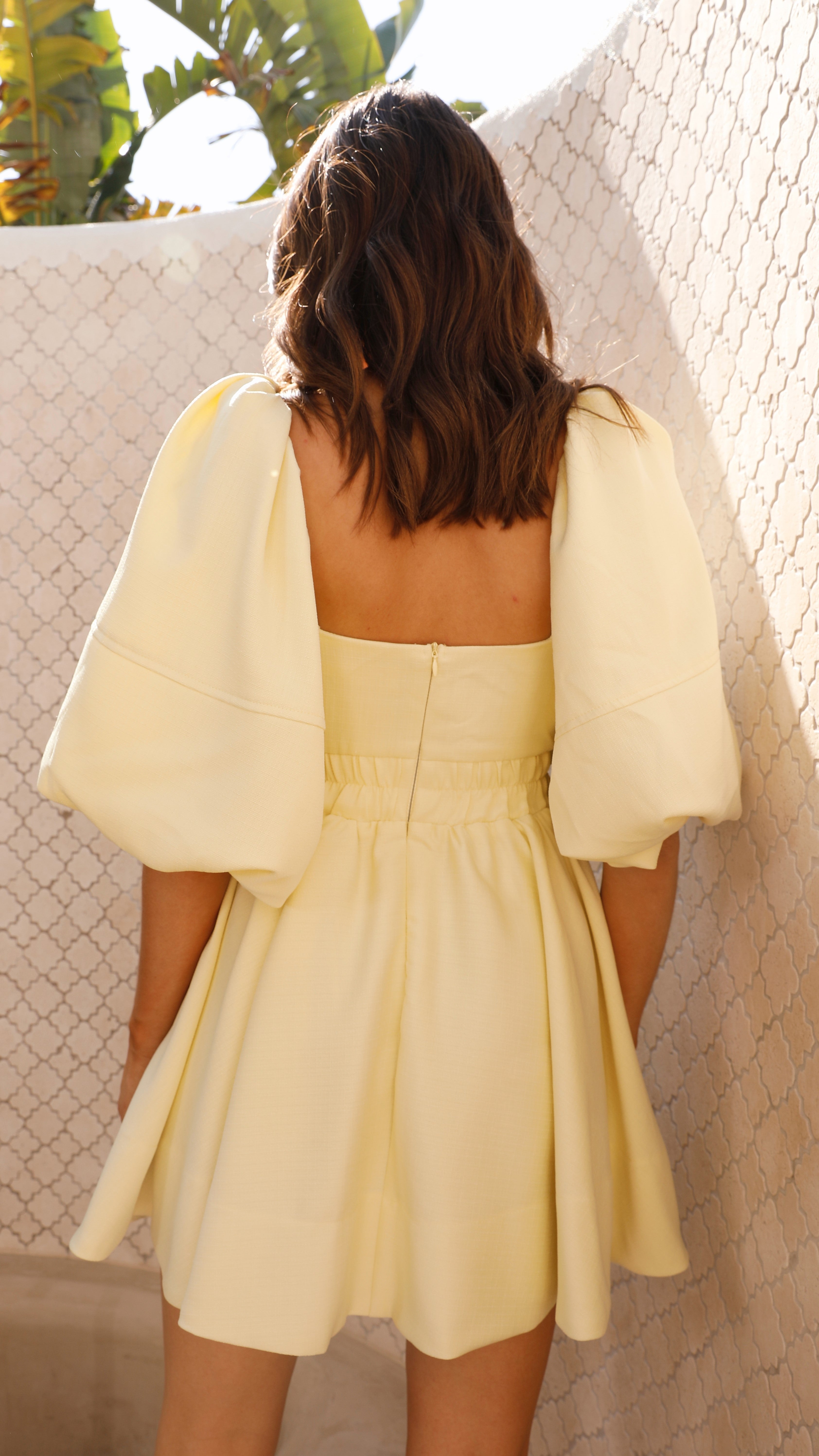 Amayah Mini Dress for Women - Flowy Summer Yellow Sundress, Casual & Party Wear, Perfect for Beach, Vacation, and Date Nights