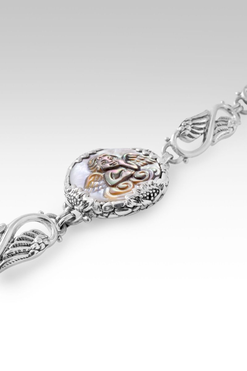 Raphael Black Mother of Pearl Bracelet for Women - Elegant Pearl & Silver Jewelry Gift for Birthday, Anniversary & Special Occasions