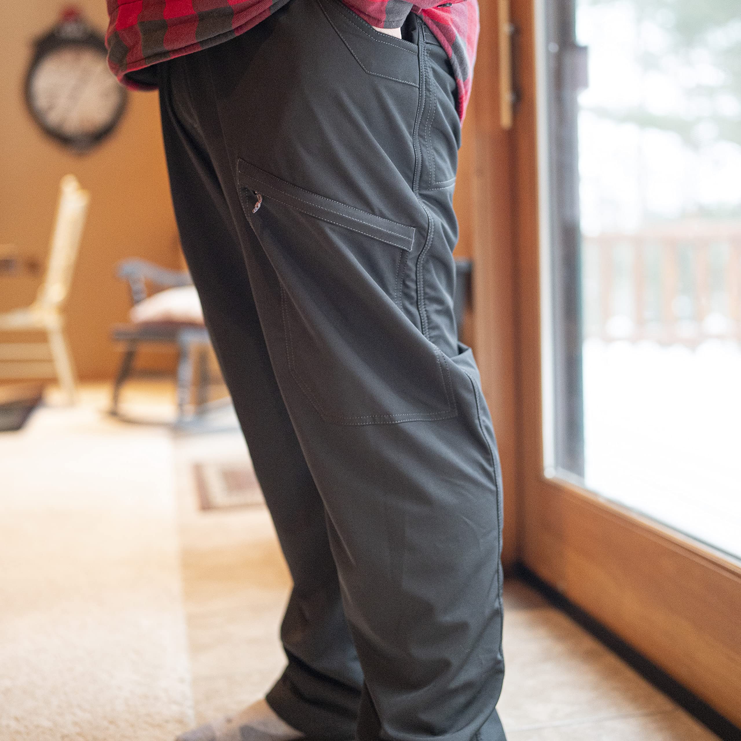 ESKIMO Men's North Shore Tall Size Pants - Black X-Large/Tall - Waterproof Hiking & Outdoor Work Pants for Cold Weather