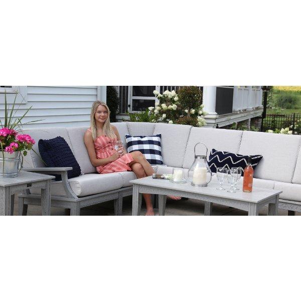 Granville Deep Seating Sectional Corner Chair with Cushions - Modern Outdoor Patio Furniture for Backyard, Poolside & Garden Relaxation