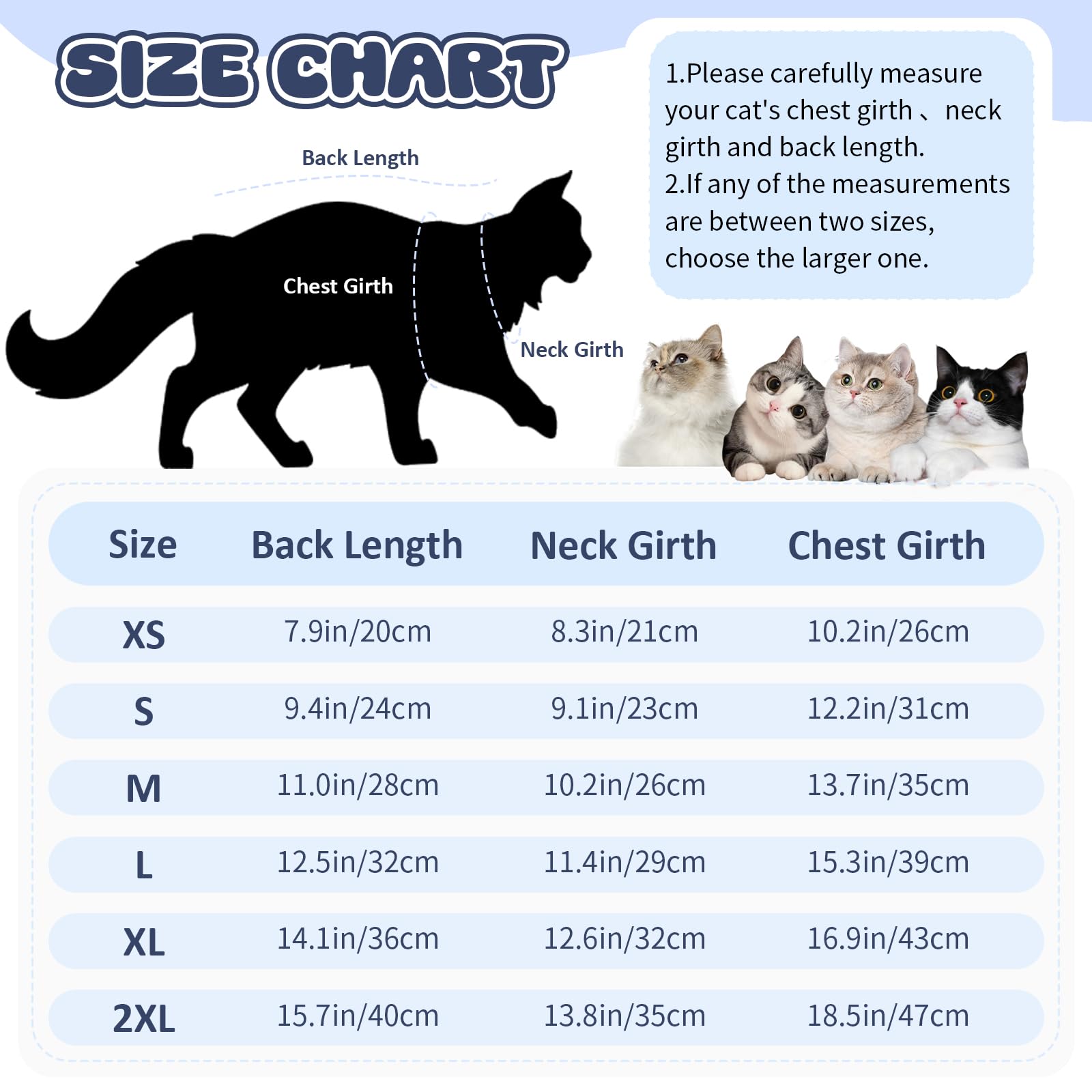 Soft Cat Recovery Suit - Post-Surgery Onesie for Male & Female Cats | Anti-Shedding Shirt & Comfortable Pajamas | Perfect for Wound Protection, Stress Relief & Hairball Control (Ideal After Spay/Neuter Surgery)