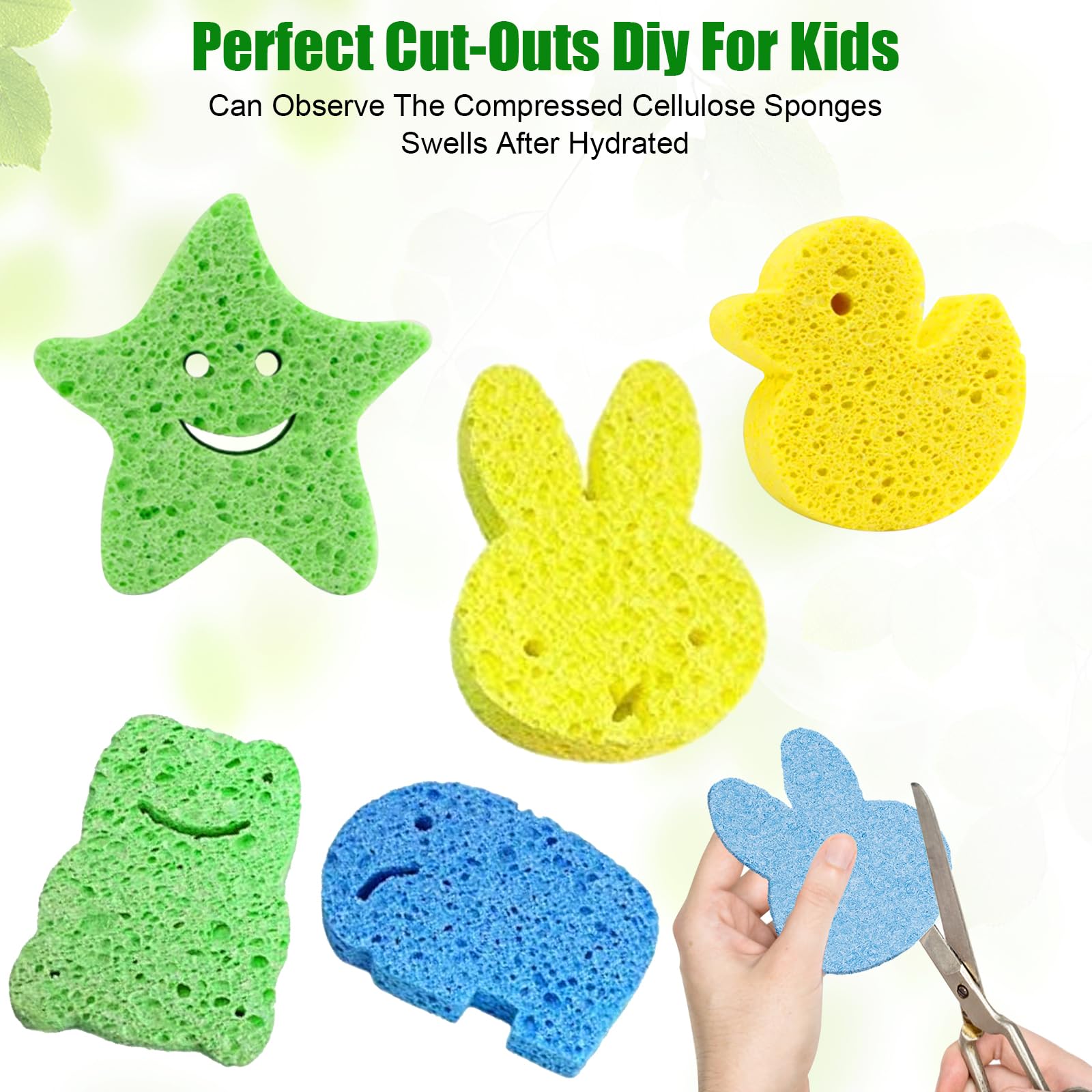 12PCS Premium Non-Scratch Kitchen Sponges - Heavy Duty Dish Washing Scrub Sponges, Multipurpose Cellulose Cleaning Sponges for Sinks, Countertops, Cookware & Utensils
