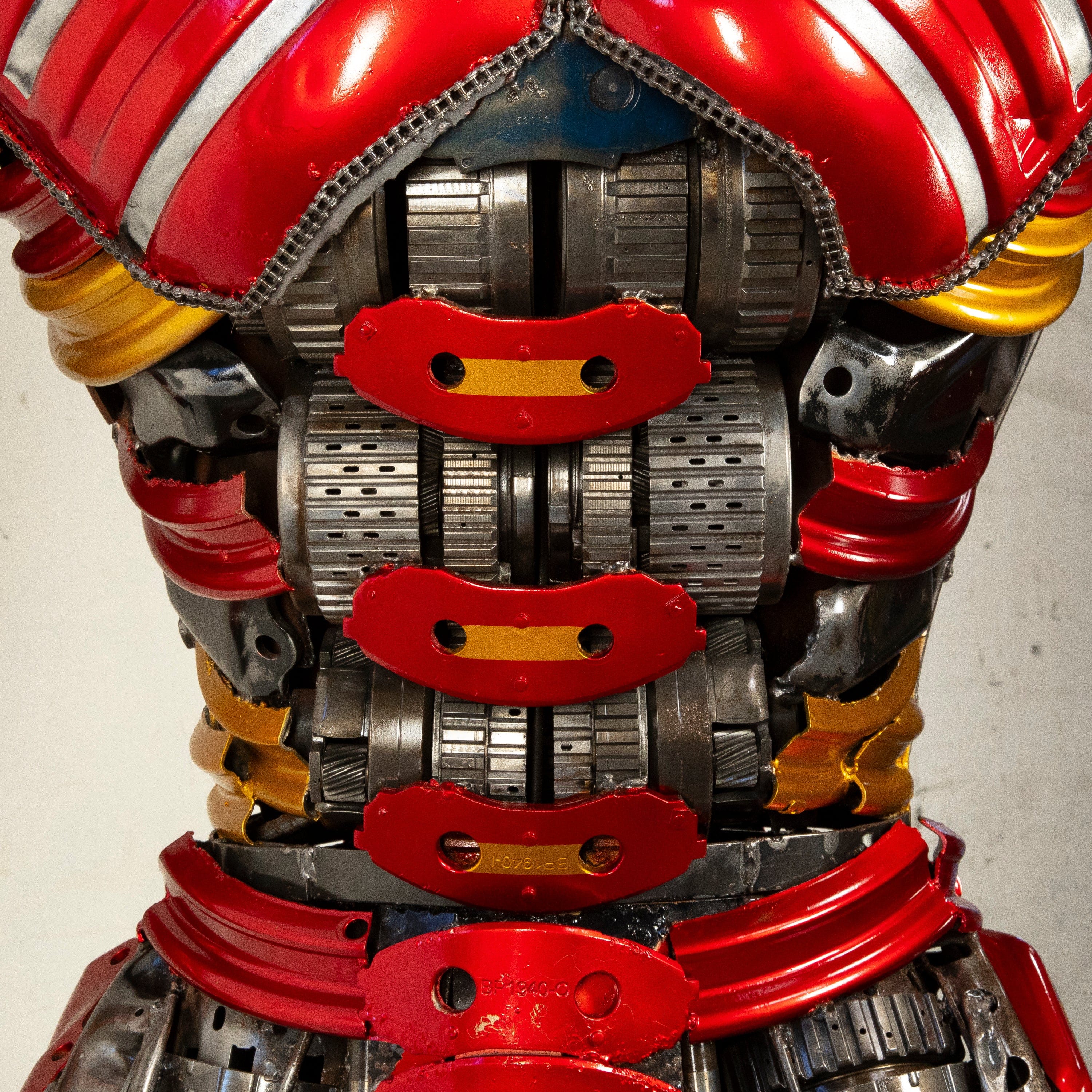 Iron Man Inspired Recycled Metal Wall Art Sculpture - Marvel Superhero Home Decor for Living Room, Office & Man Cave