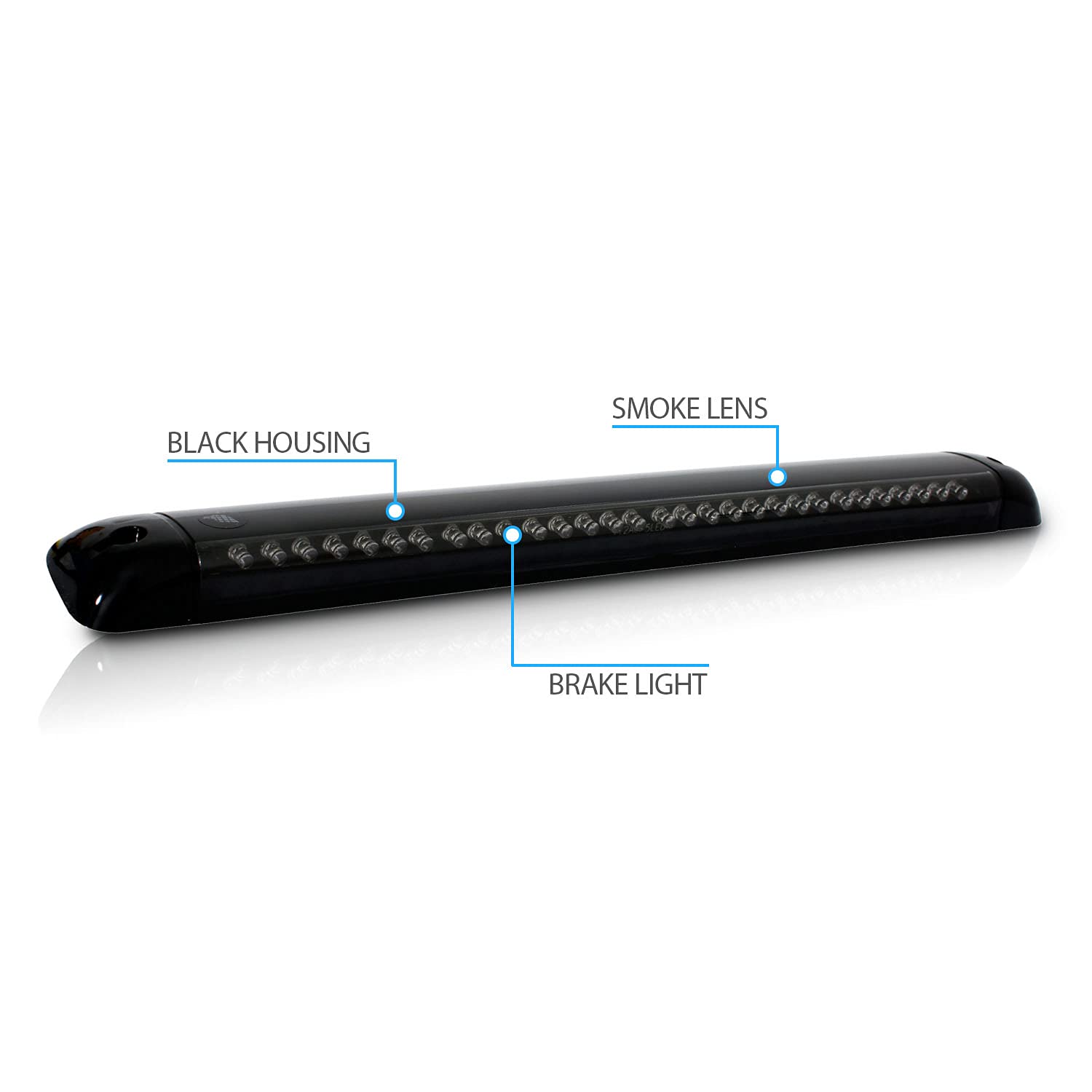 AmeriLite Smoke LED 3rd Brake Lights for Chevy Silverado, Tahoe, Suburban & GMC Sierra, Yukon - High Visibility Safety Light for Trucks & SUVs - Perfect for Night Driving and Off-Road Adventures