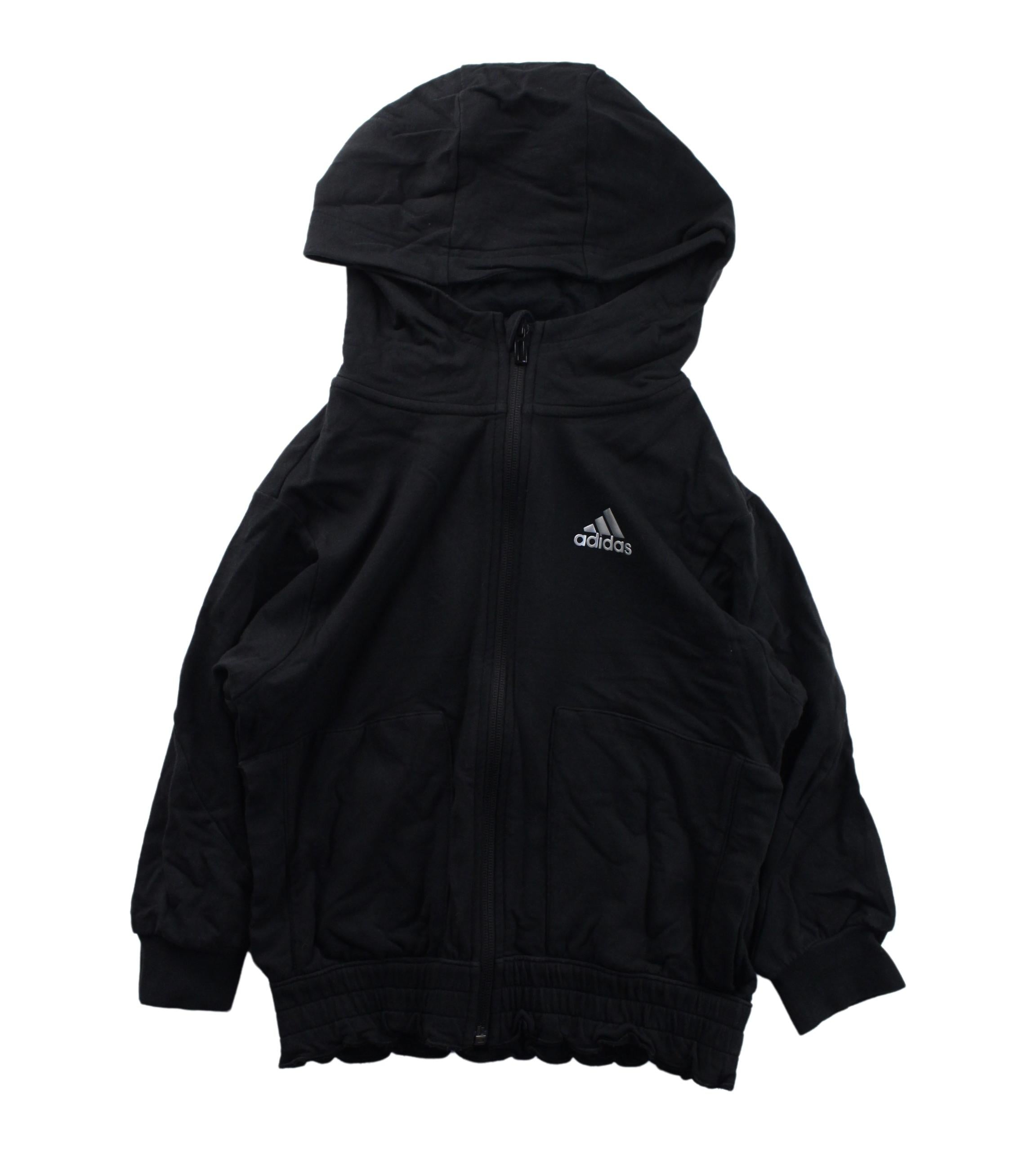 Adidas Kids' Zippered Hoodie Sweatshirt for Boys & Girls - 5T & 6T Sizes - Cozy Fleece Jacket for School, Playdates & Outdoor Activities