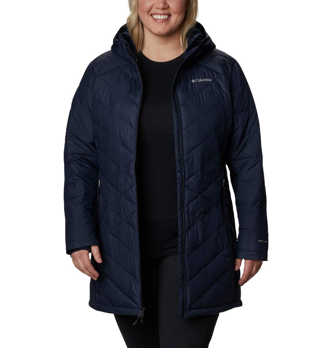 Columbia Women's Heavenly Long Hooded Jacket - Waterproof Winter Coat for Hiking, Skiing & Outdoor Activities