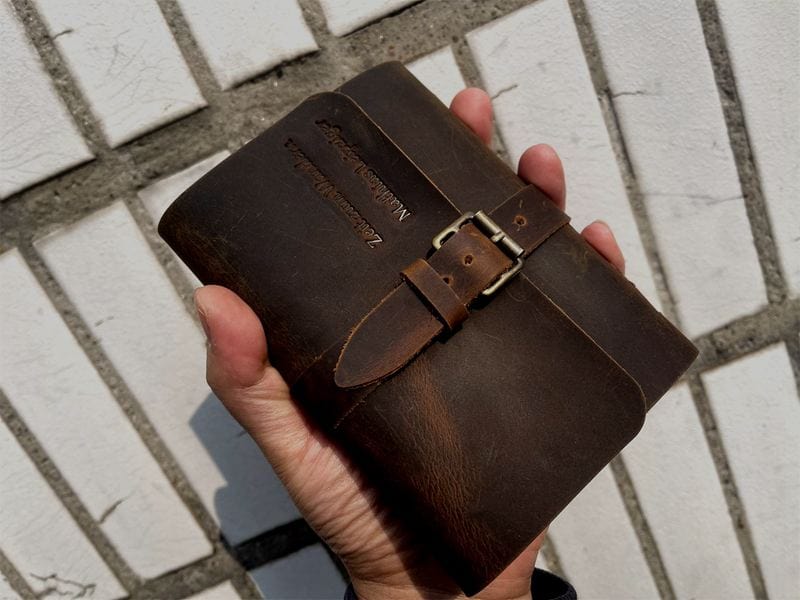 Handmade Rustic Brown Genuine Leather Pocket Journal - Small Travel Notebook for Writing, Sketching & Note Taking - Perfect for Outdoor Adventures, Daily Journaling & Gift Giving