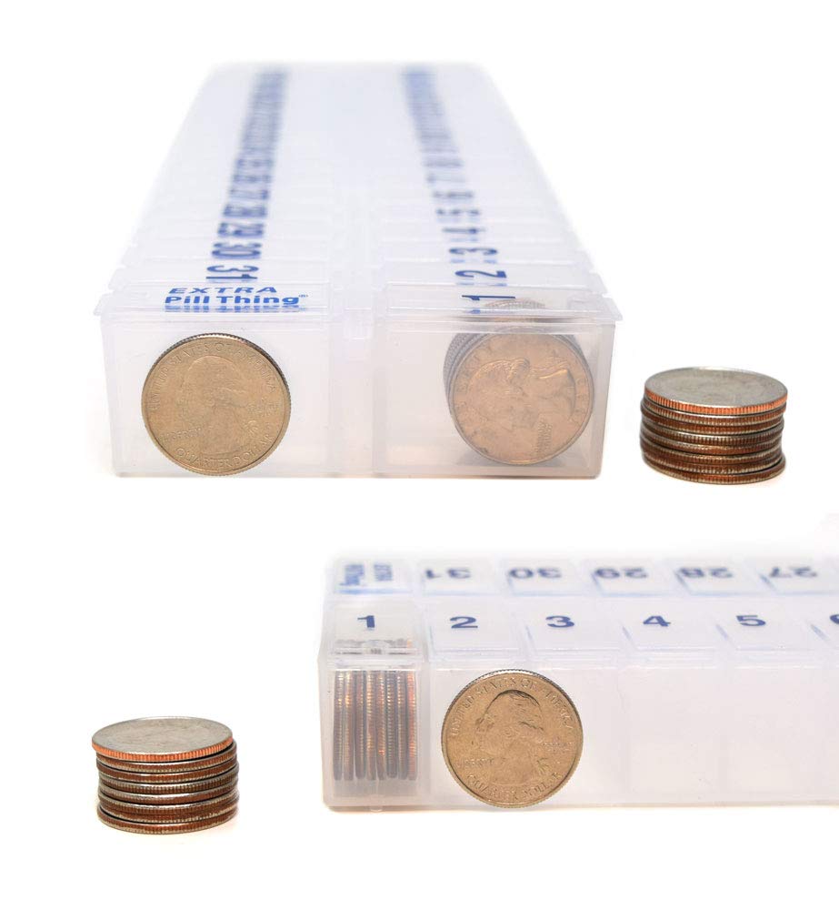 Twice-a-Day Monthly Large Pill Organizer Set - AM/PM Medication Organizer Box with Stay-Tight Lids (BPA Free) - Perfect for Daily Vitamins, Prescriptions & Travel Use