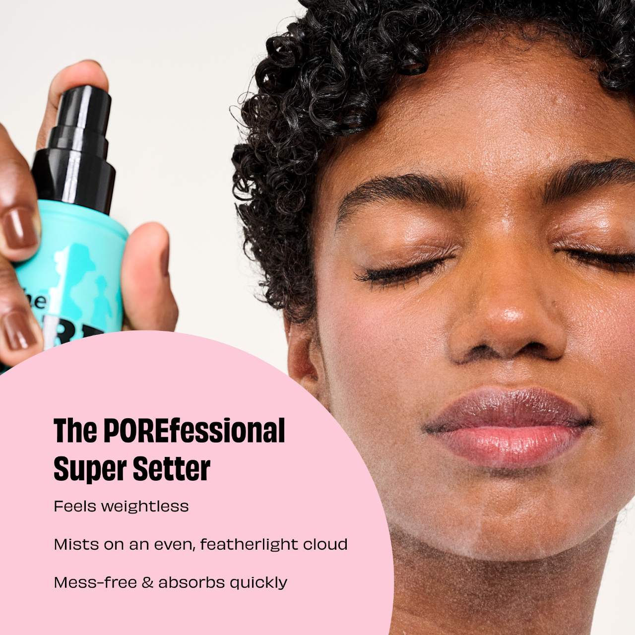 Benefit Cosmetics The POREfessional Super Setter Pore Minimizing Setting Spray 120ml - Matte Finish Makeup Setting Spray for Oily Skin | Long-Lasting Makeup Fixer for Daily Use & Special Occasions