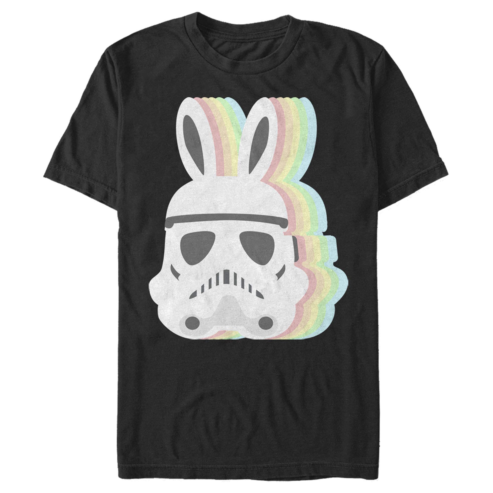 Men's Star Wars Easter Stormtrooper Pastel Easter Ears Graphic T-Shirt | Funny Easter Costume Tee for Fans | Perfect for Easter Parties & Cosplay Events