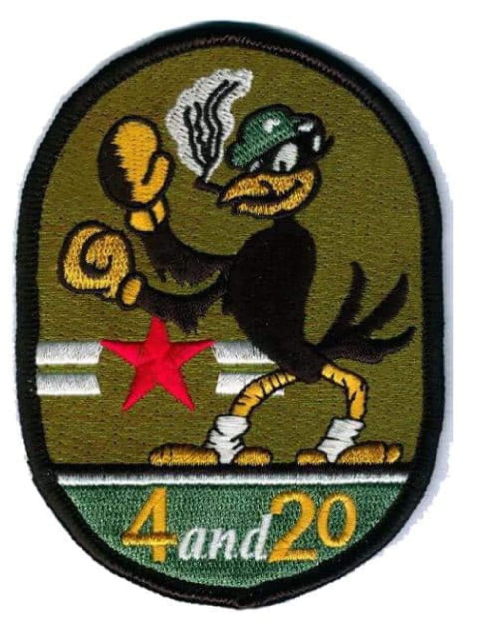 VA-45 Blackbird Squadron Embroidered Patch - 4 Inch Military Morale Badge with Plastic Backing | Perfect for Flight Jackets, Backpacks & Military Collectors