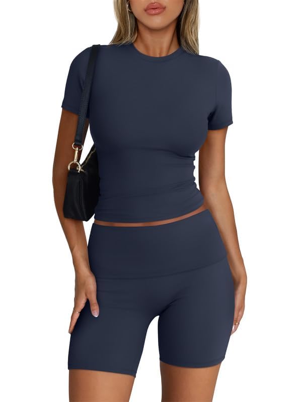 Trendy Queen Women's 2-Piece Workout Sets - Matching Shorts & Top Lounge Sets for Summer, Gym, Yoga & Casual Outfits | Perfect for Workouts, Running, Travel & Lounge Wear