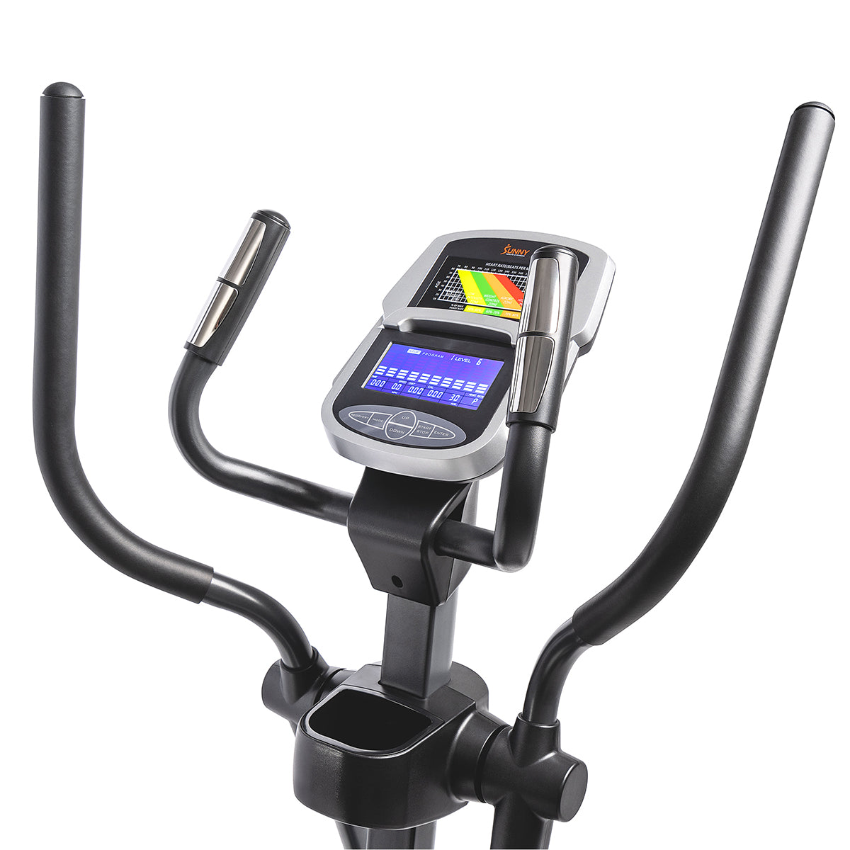 Pre Programmed Elliptical Trainer with 18 Inch Stride - Home Gym Cardio Machine for Weight Loss & Full Body Workout - Perfect for Small Spaces & Apartment Fitness