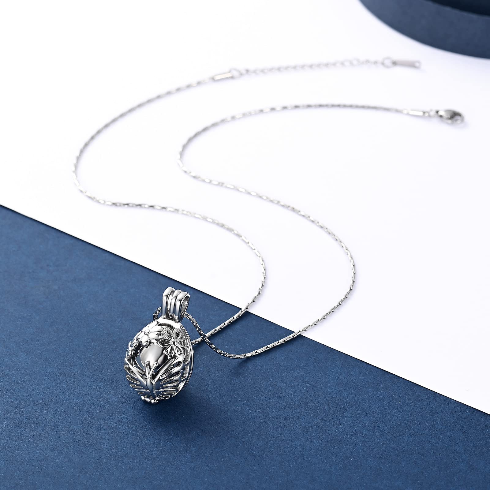 Stainless Steel Cremation Jewelry - Butterfly Urn Necklace for Ashes | Memorial Gift for Women