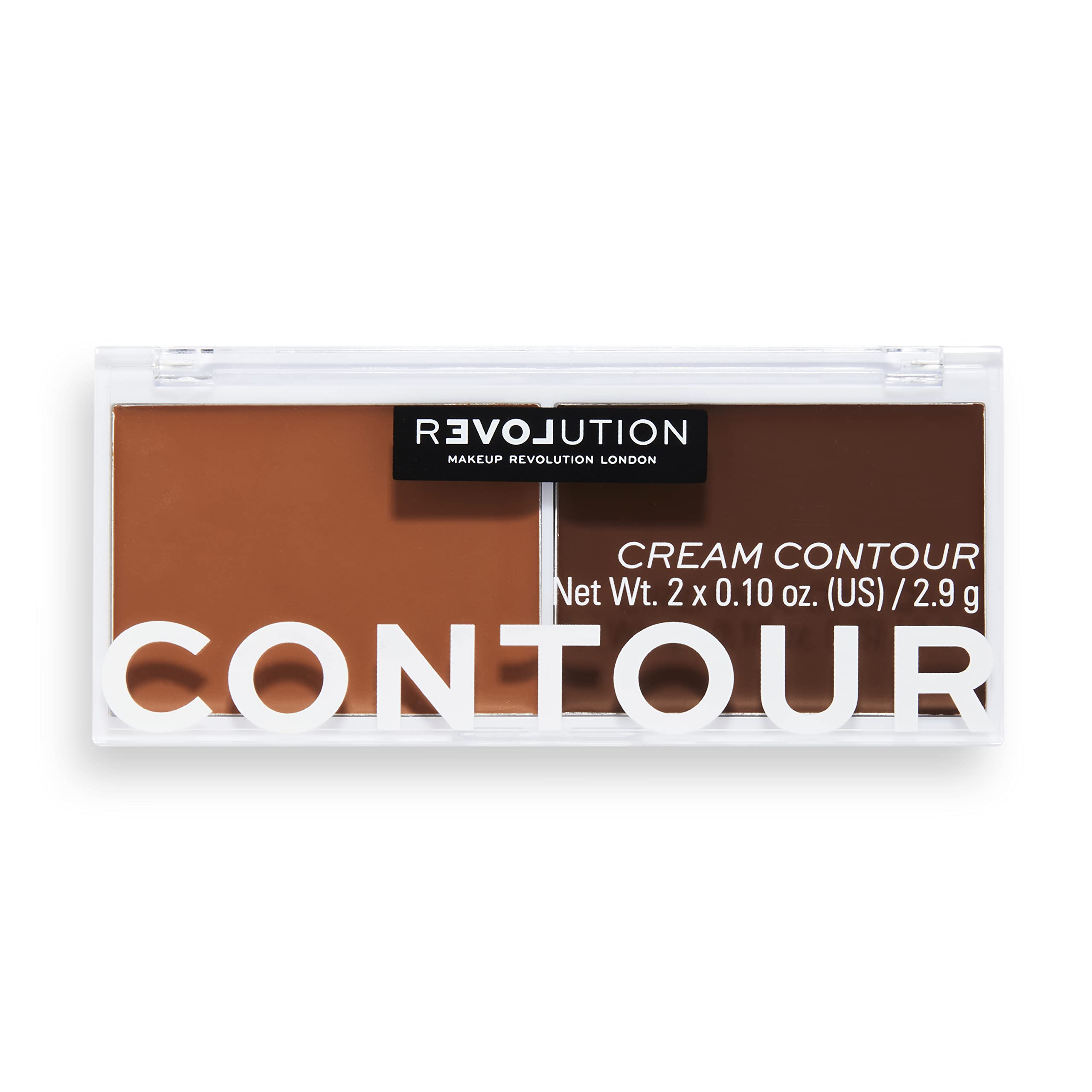 Revolution Relove Cream Contour Duo - Light/Medium Shade | Full Coverage Face Contouring Palette | Long-Lasting Flawless Finish | Professional Makeup Concealer & Contouring Kit (Dark) | Perfect for Everyday Glam & Special Occasions
