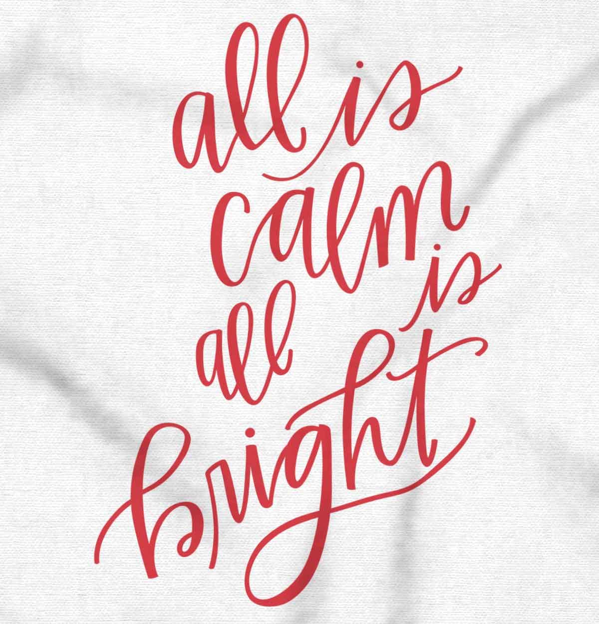 Christmas All Calm and Bright Hoodie Sweatshirt for Women - Cozy Holiday Pullover for Winter Outfits & Festive Gatherings