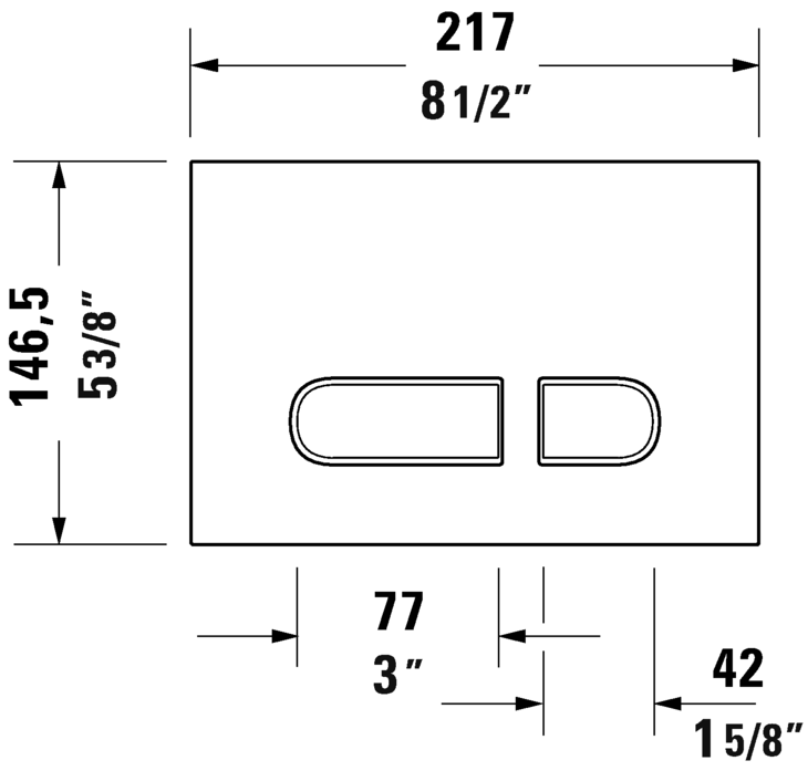 DURAVIT DURASYSTEM WD1022000090 In-Wall Toilet Carrier System - 1.6 GPF Water Saving Flush with White Actuator - Perfect for Modern Bathroom Renovations and Space-Saving Designs