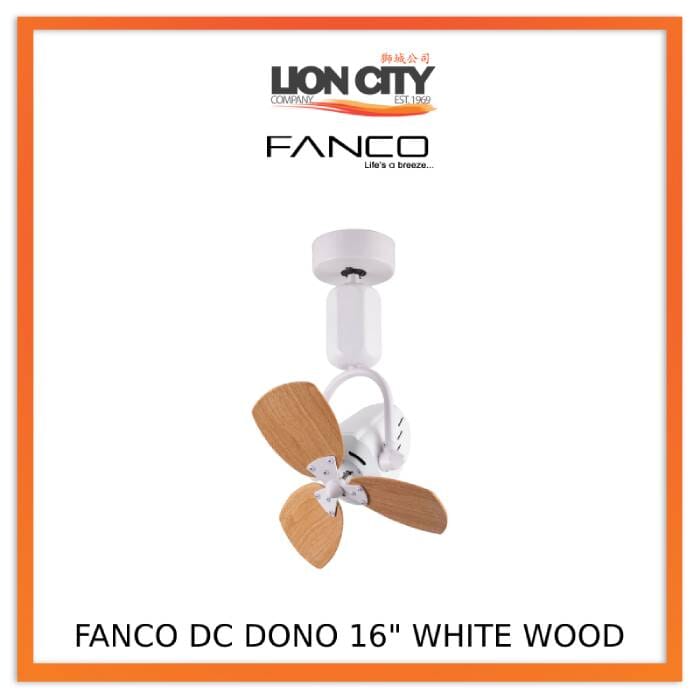 Fanco Dono 16 Inch DC Wall Mount/Corner Fan with Remote Control - Quiet & Energy Efficient for Bedroom, Office, or Living Room Cooling