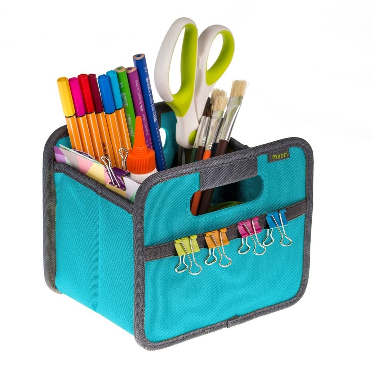 Mini Foldable Fabric Storage Bin - Space Saving Organizer for Closet, Bathroom & Nursery | Portable Collapsible Basket for Home & Office Organization