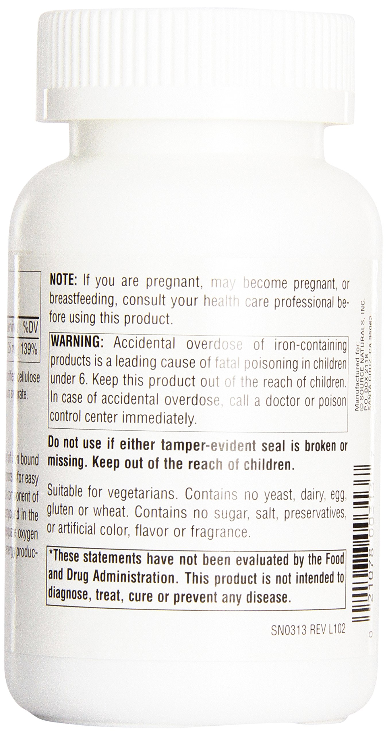 Source Naturals Iron Chelate 25mg - 250 Tablets (Pack of 12) | High Absorption Iron Supplement for Energy & Vitality | Supports Healthy Blood & Immune System | Ideal for Athletes, Vegetarians & Iron Deficiency