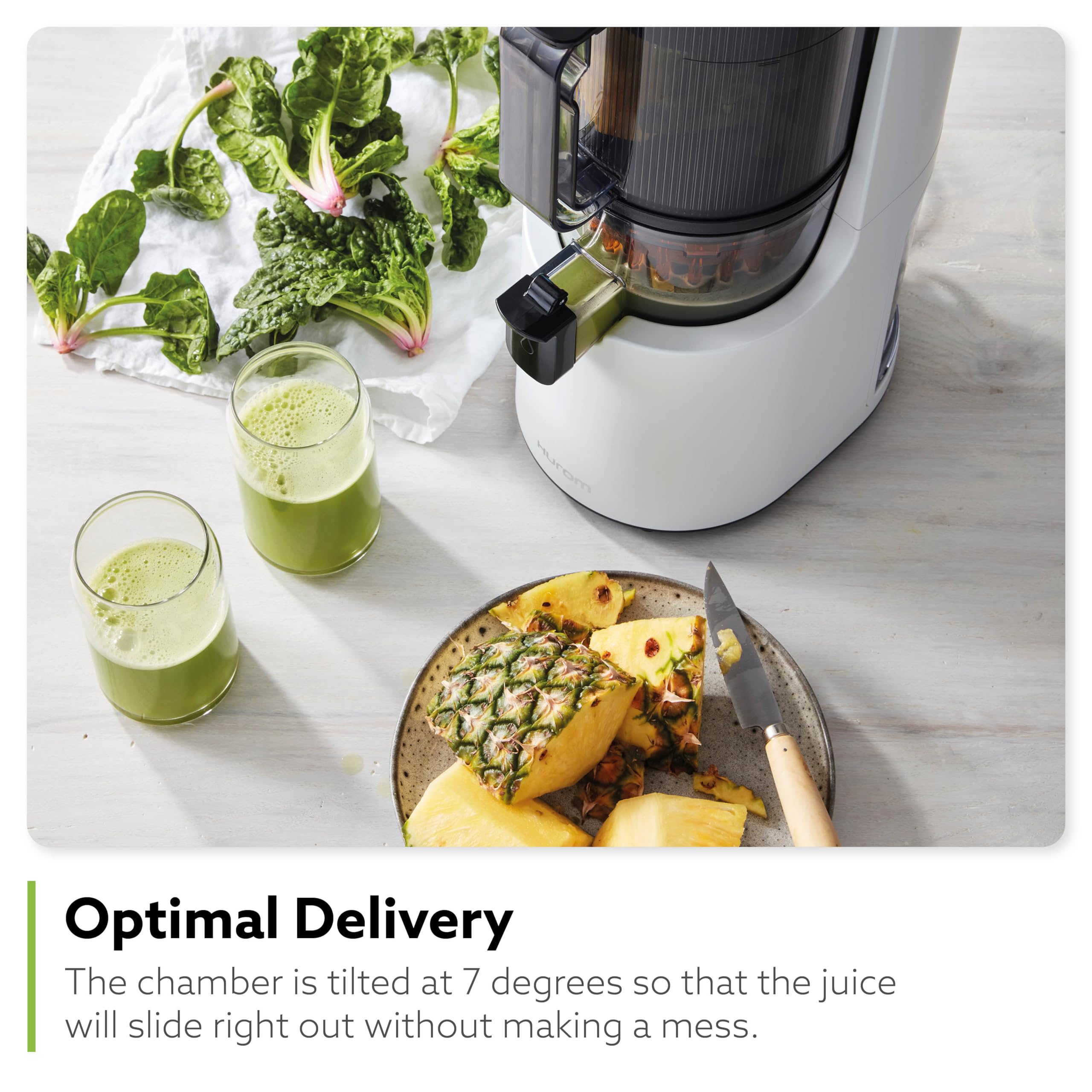 Hurom H-200 Slow Juicer - Electric Cold Press Juicer Machine with Wide Feeding Chute for Whole Fruits & Vegetables - BPA Free, Easy to Clean & Assemble - Perfect for Healthy Juices, Smoothies & Baby Food at Home