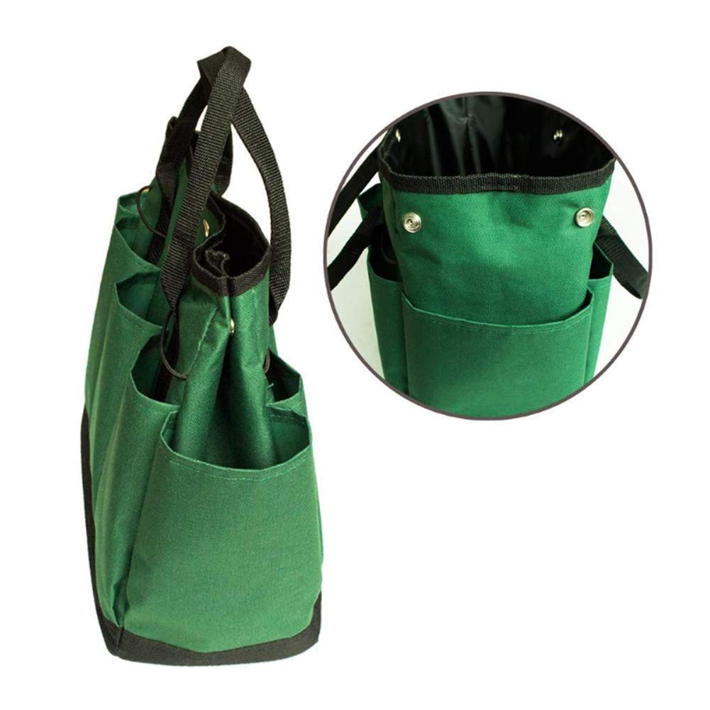 Heavy Duty Gardening Tool Tote Bag with 8 Pockets for Indoor & Outdoor Use