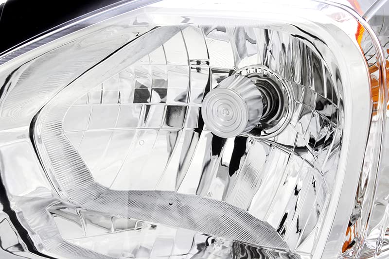 2006 Hyundai Accent Sedan Replacement Headlight Assembly - Halogen Headlamp Set for Driver & Passenger Side (Perfect for Night Driving & Foggy Conditions)