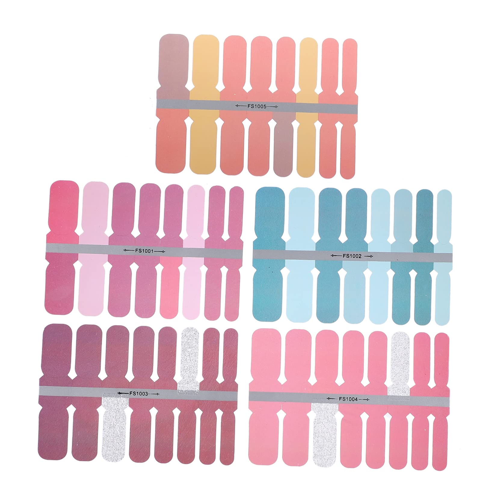 Minkissy 5 Sheets Self-Adhesive Nail Stickers - Floral Nail Art Foils, Decals & Tips for Manicure & Pedicure - Perfect for Parties, Weddings & Everyday Nail Decor