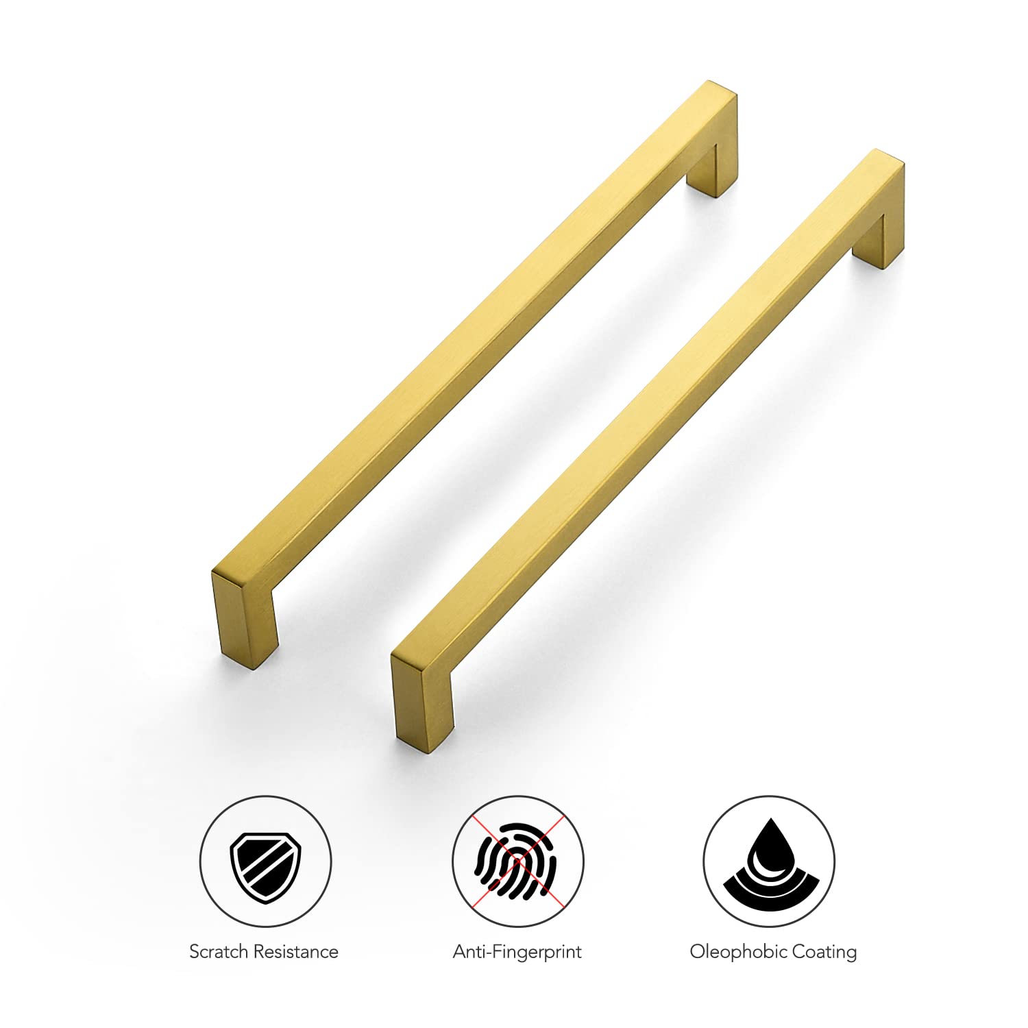 Ravinte 5 Pack Brushed Brass Cabinet Handles - Kitchen & Drawer Pulls for Cabinets & Cupboards