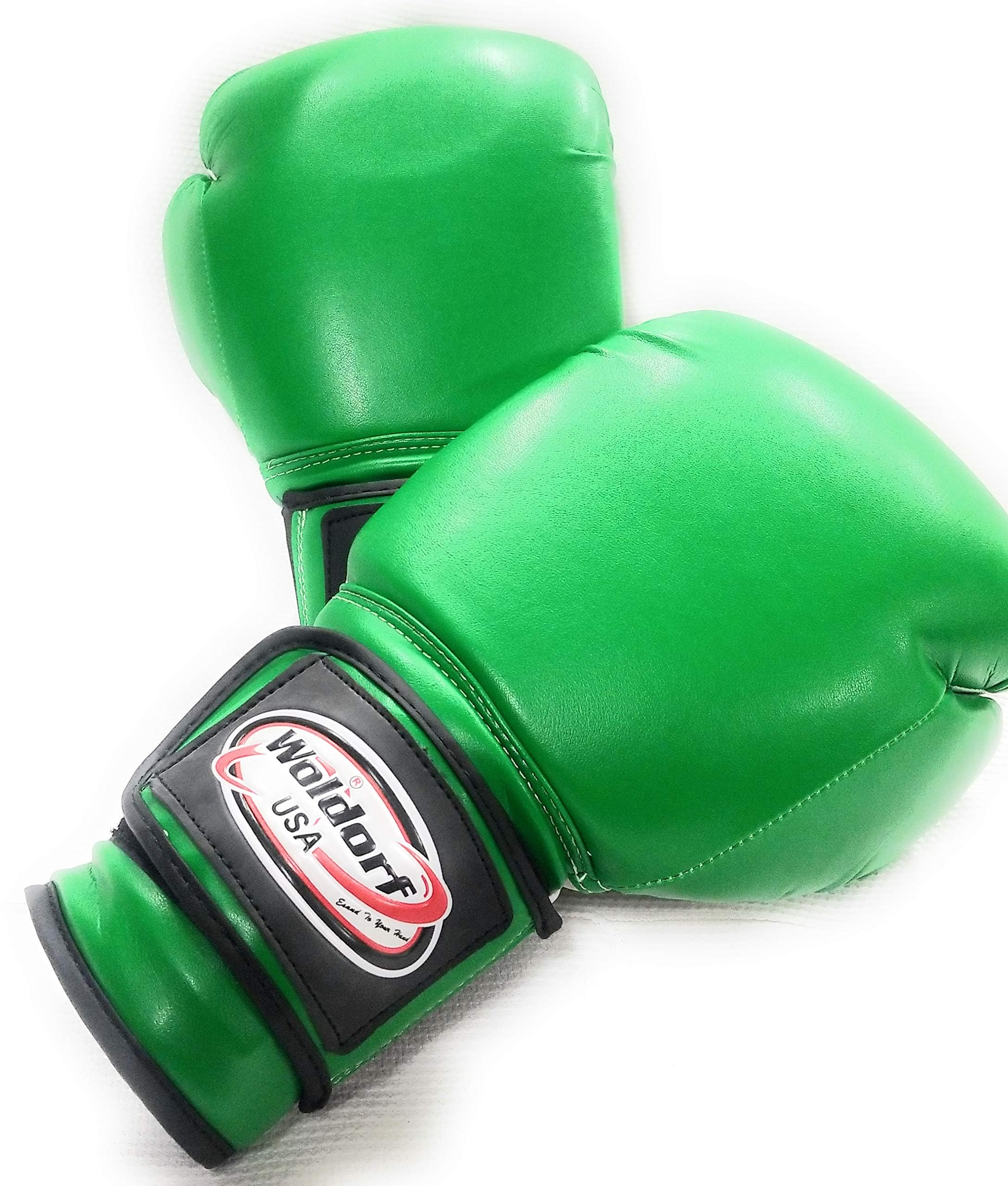 Professional Boxing Gloves for Kickboxing & Muay Thai Training - Durable Multi-Layered Foam Padding - Perfect for Punching Bags - Available in Kids & Adult Sizes (Vinyl Green) - Ideal for MMA, Fitness Training & Home Workouts