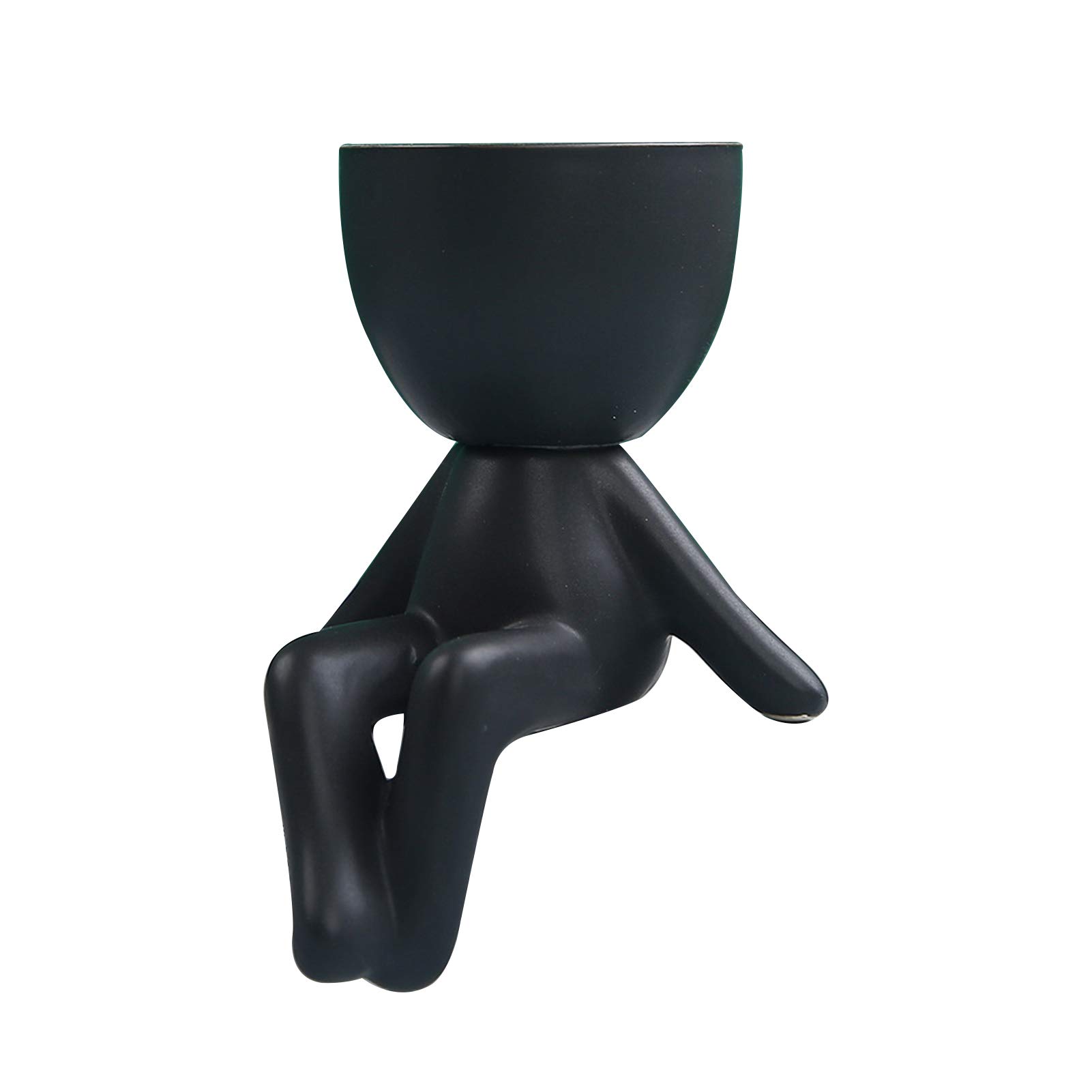 Creative Human-Shaped Ceramic Flower Pots - Small Cartoon Succulent Planters for Indoor & Outdoor Decor | Perfect for Home, Office, and Garden Use