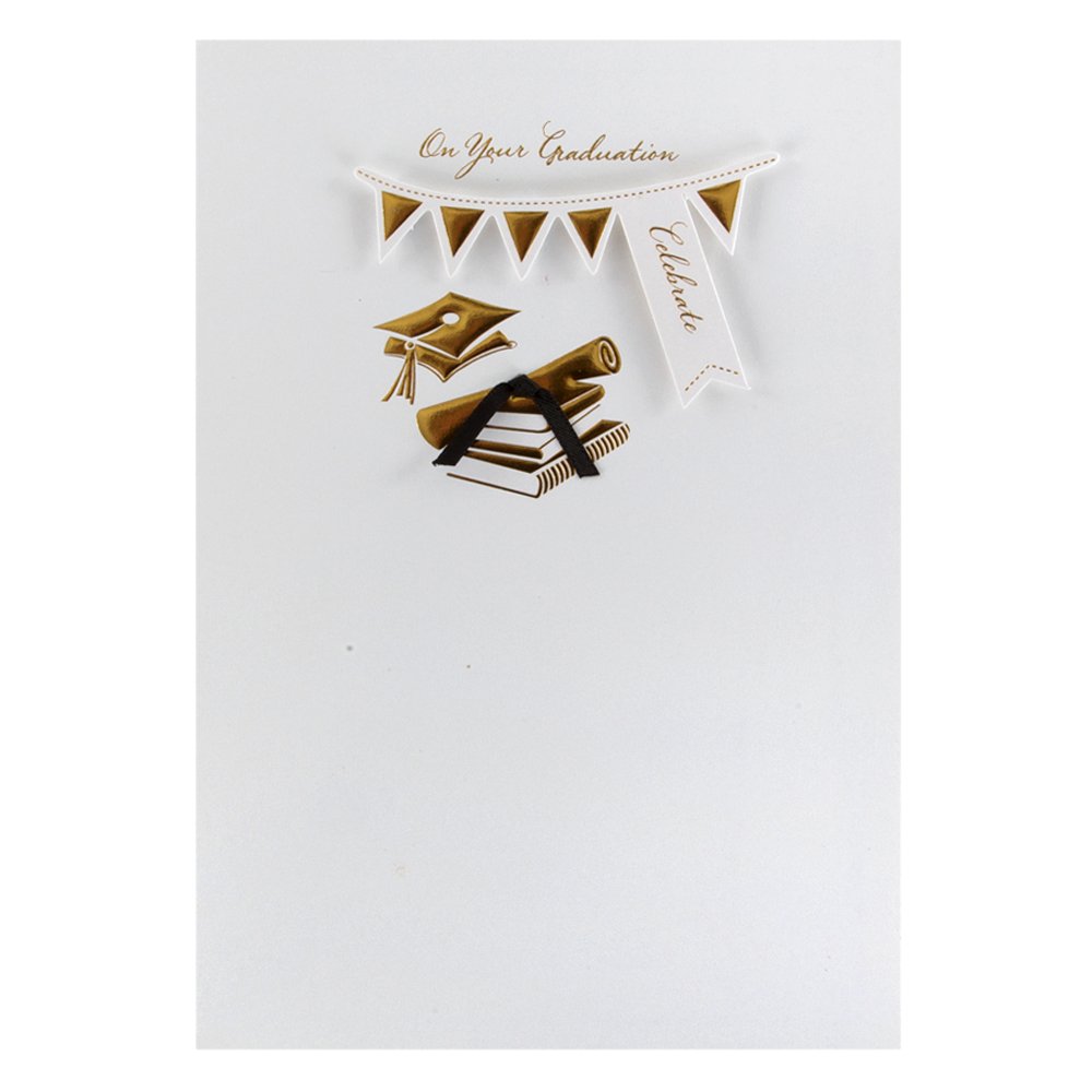 Hallmark Graduation Card - 3D Contemporary Design, Medium Size - Perfect for High School & College Graduation Gifts