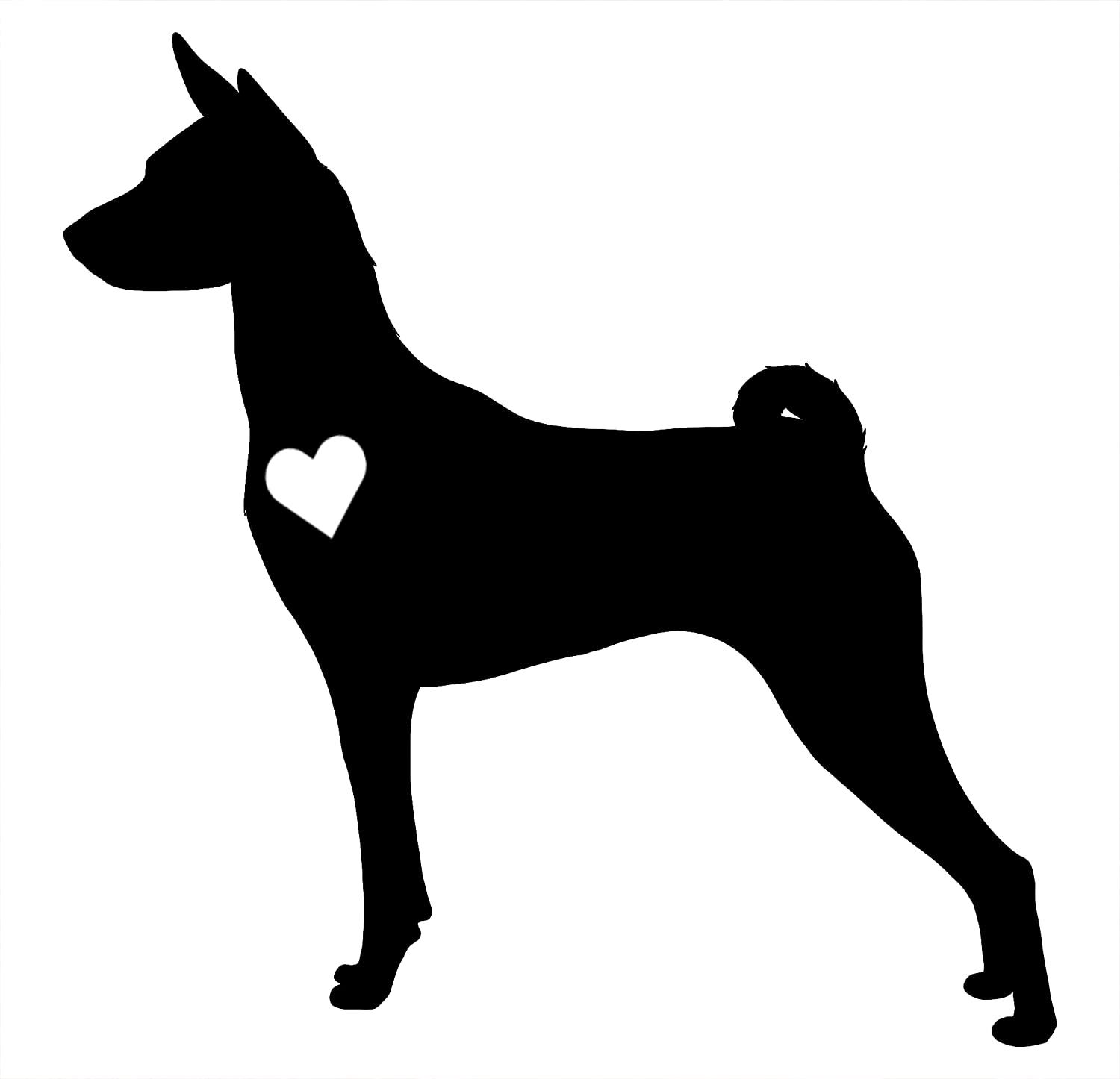 Basenji Dog Vinyl Decal Sticker - Waterproof Car Window & Laptop Decoration - Perfect for Pet Lovers, Vehicle & Tech Accessories Customization