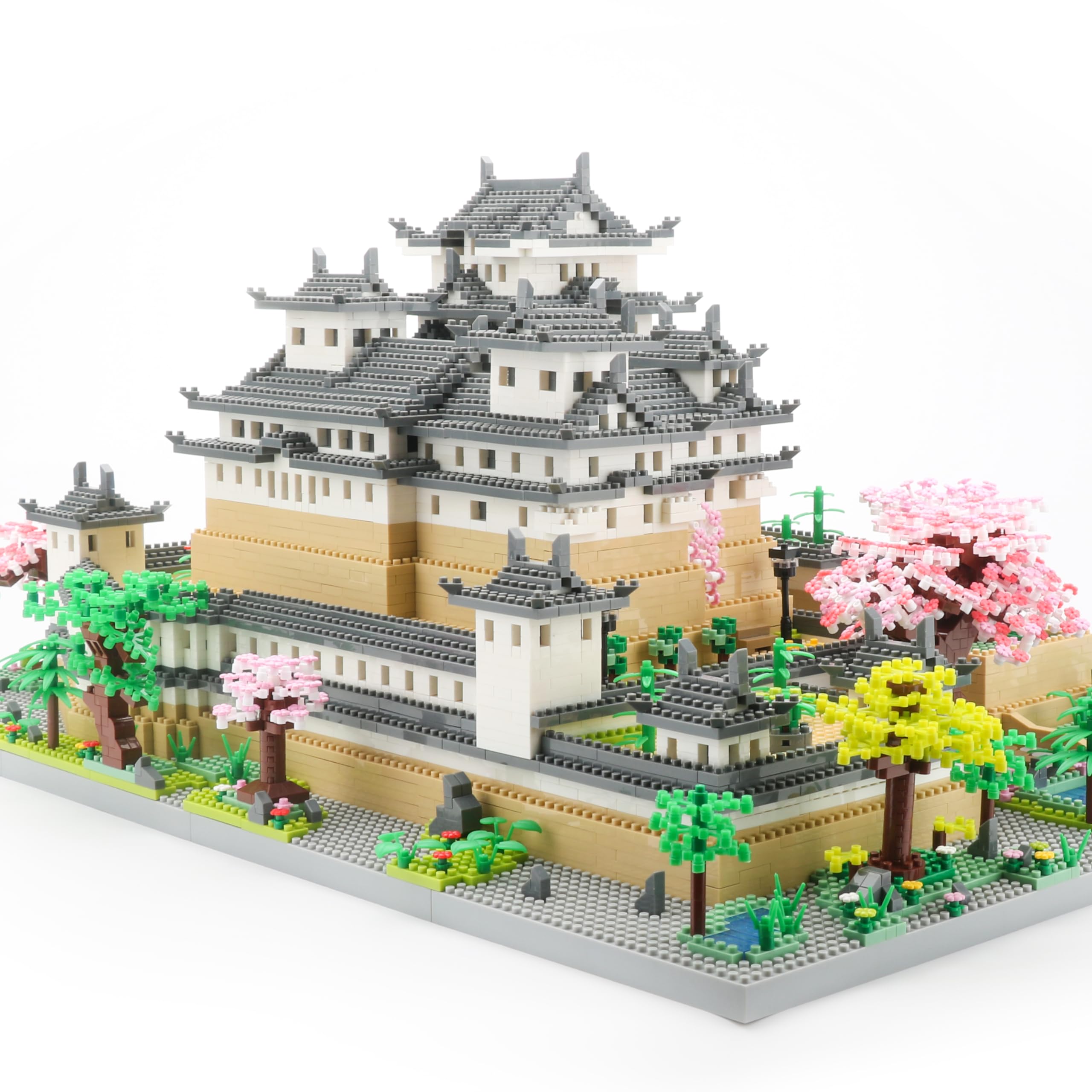 Japanese Micro Mini Building Blocks Set - 10080 PCS Himeji Castle with Cherry Blossoms Architecture Model Kit for Adults, Collectible Landmark Toy Gift | Perfect for Home Decor, Office Display & Stress Relief