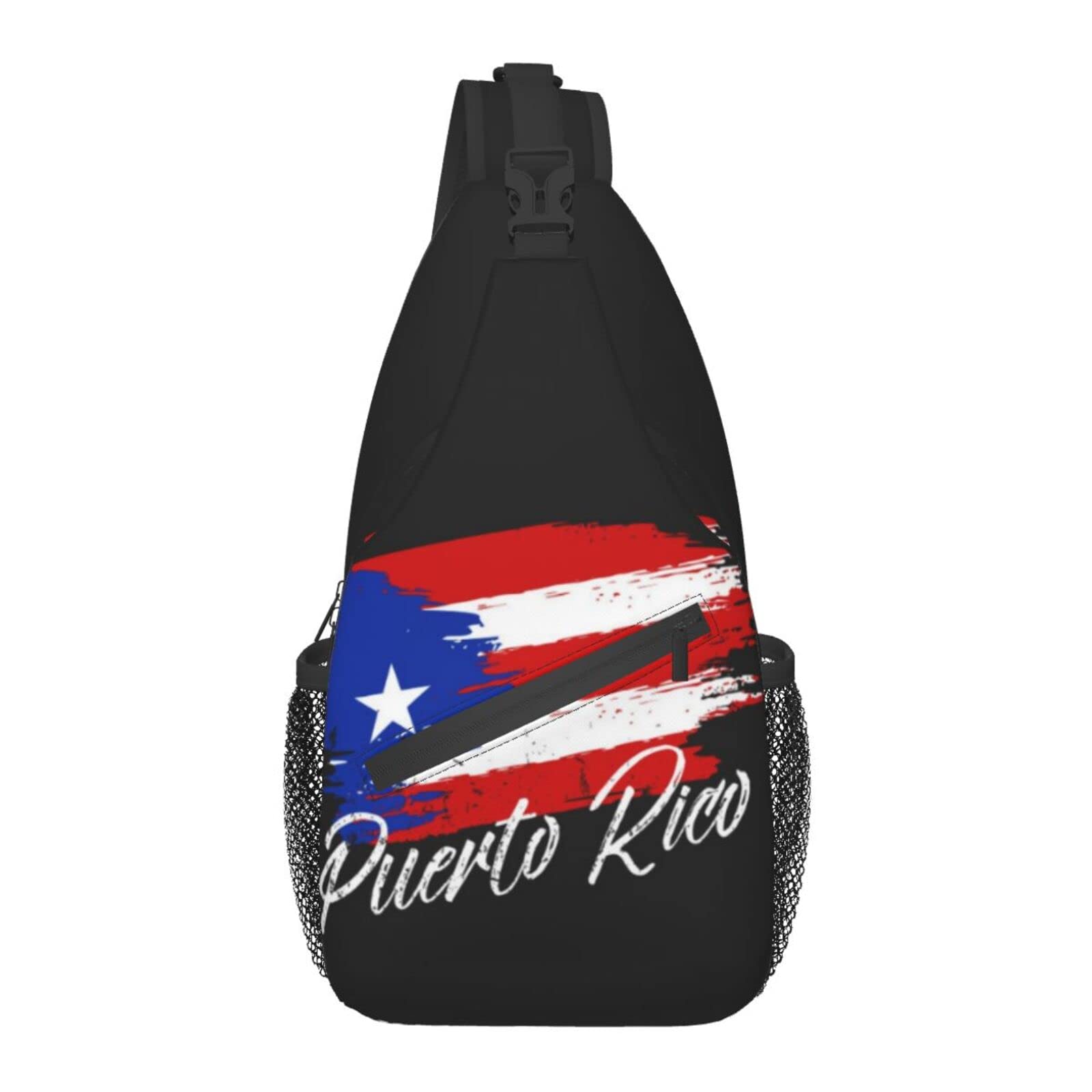 Puerto Rico Flag Sling Bag - Crossbody Backpack Shoulder Chest Bag for Men & Women - Lightweight Travel Hiking Daypack for Outdoor Adventures, Concerts & Daily Use