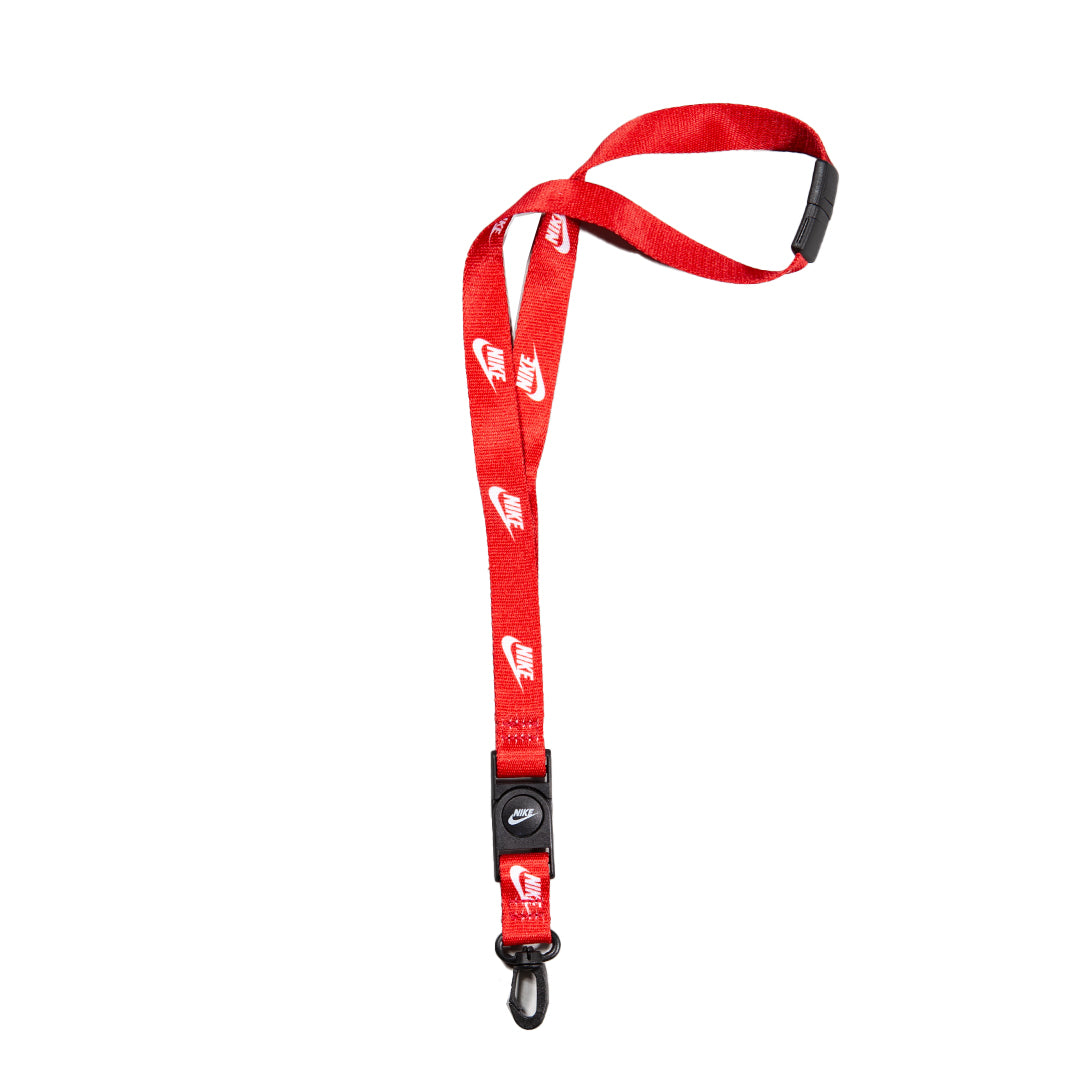 Nike Club Standard Lanyard - Adjustable & Durable Red Lanyard for Keys, ID Badges, and Work Accessories - Perfect for Office, School, and Events