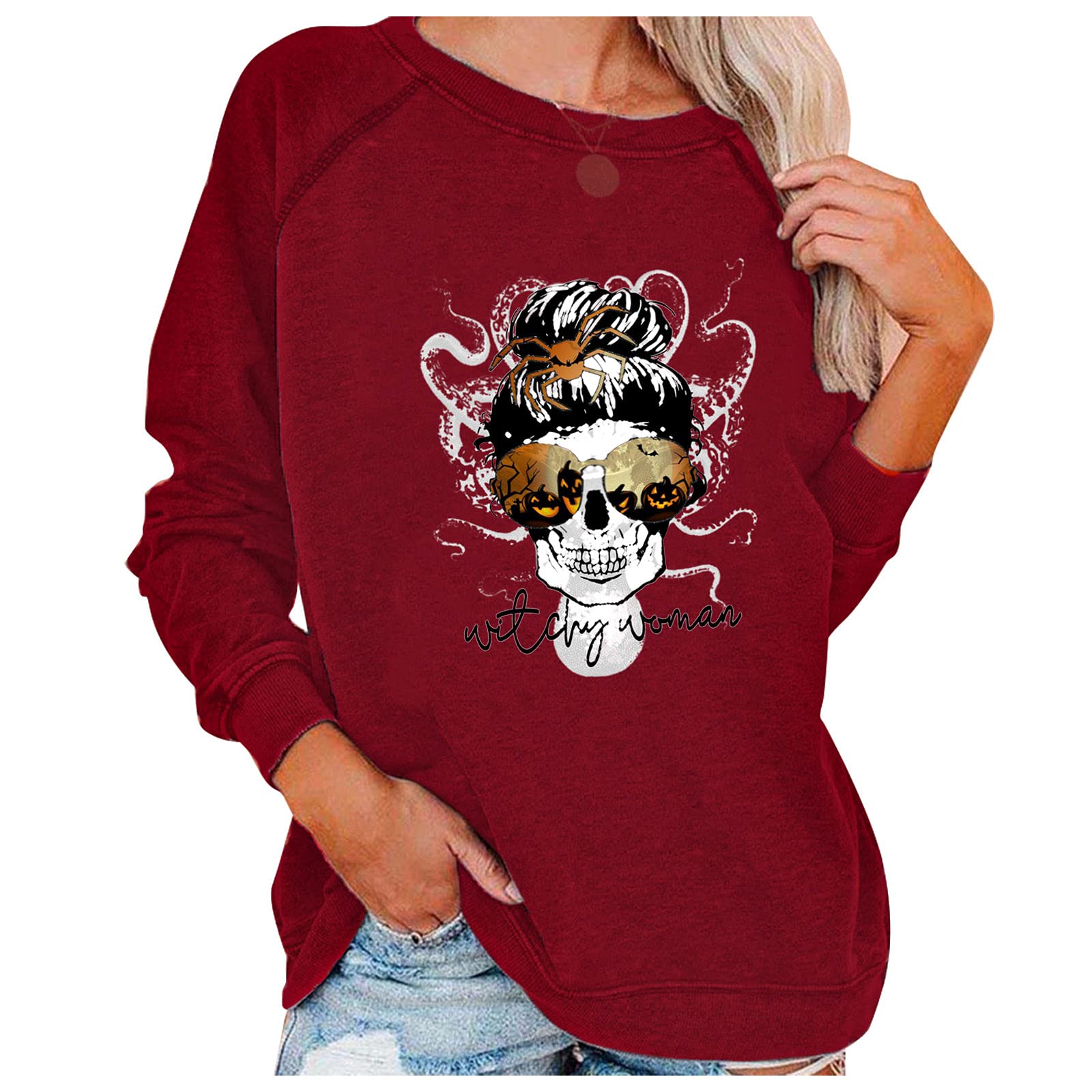 Fankle Women's Crewneck Sweatshirt - Soft Long Sleeve Pullover Top for Casual Wear, Lounge & Everyday Outfits | Trendy Fall & Winter Fashion