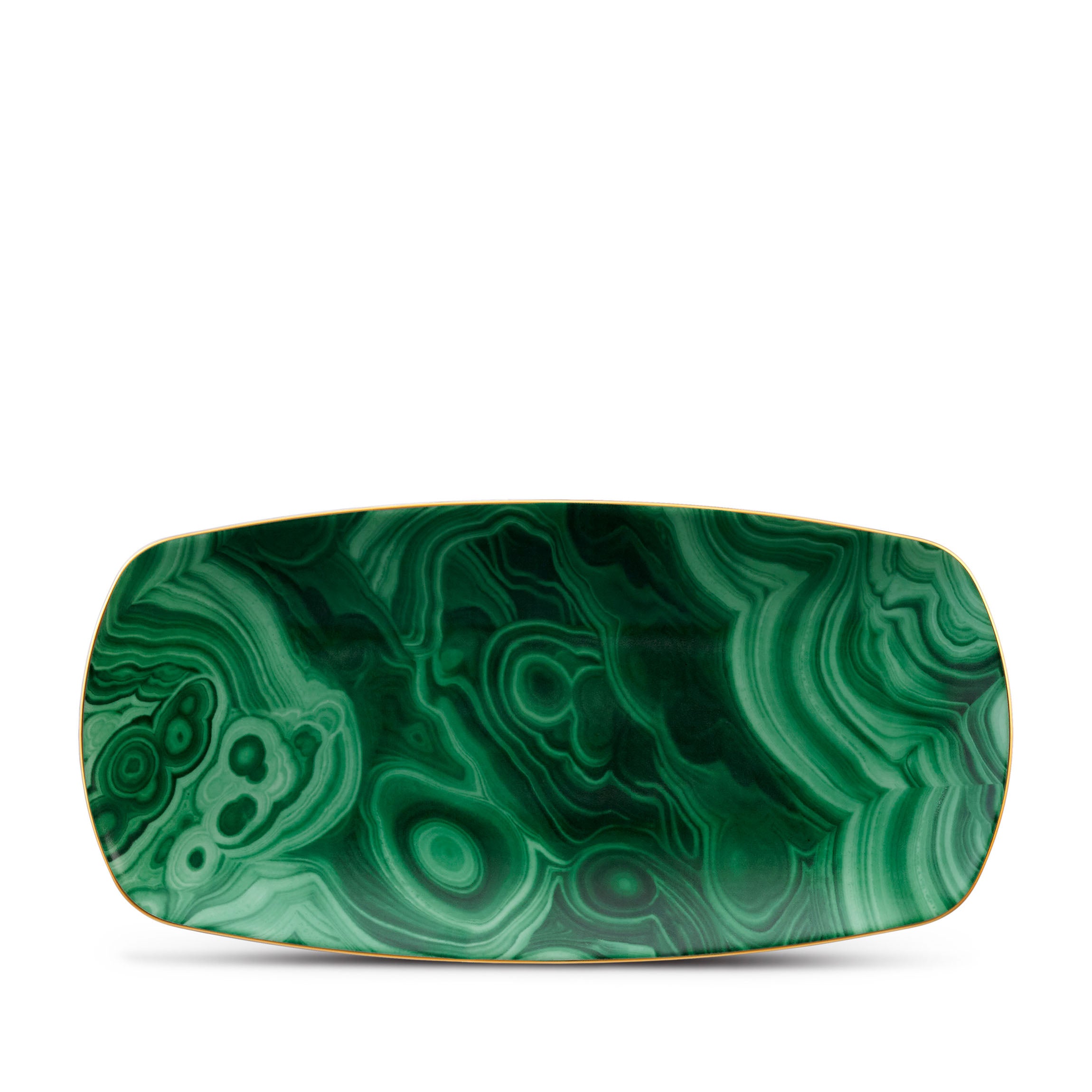 Premium Malachite Rectangular Tray - Handcrafted Stone Serving Tray for Jewelry Display, Home Decor & Gift Giving | Elegant Coffee Table Centerpiece for Living Room & Bedroom
