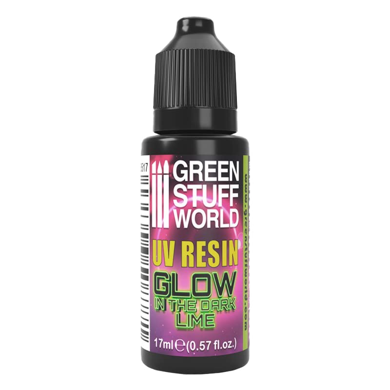 Glow in The Dark UV Curing Resin for Models & Miniatures - Lime Green by Green Stuff World | Perfect for DIY Crafts, Tabletop Gaming & 3D Printing Projects
