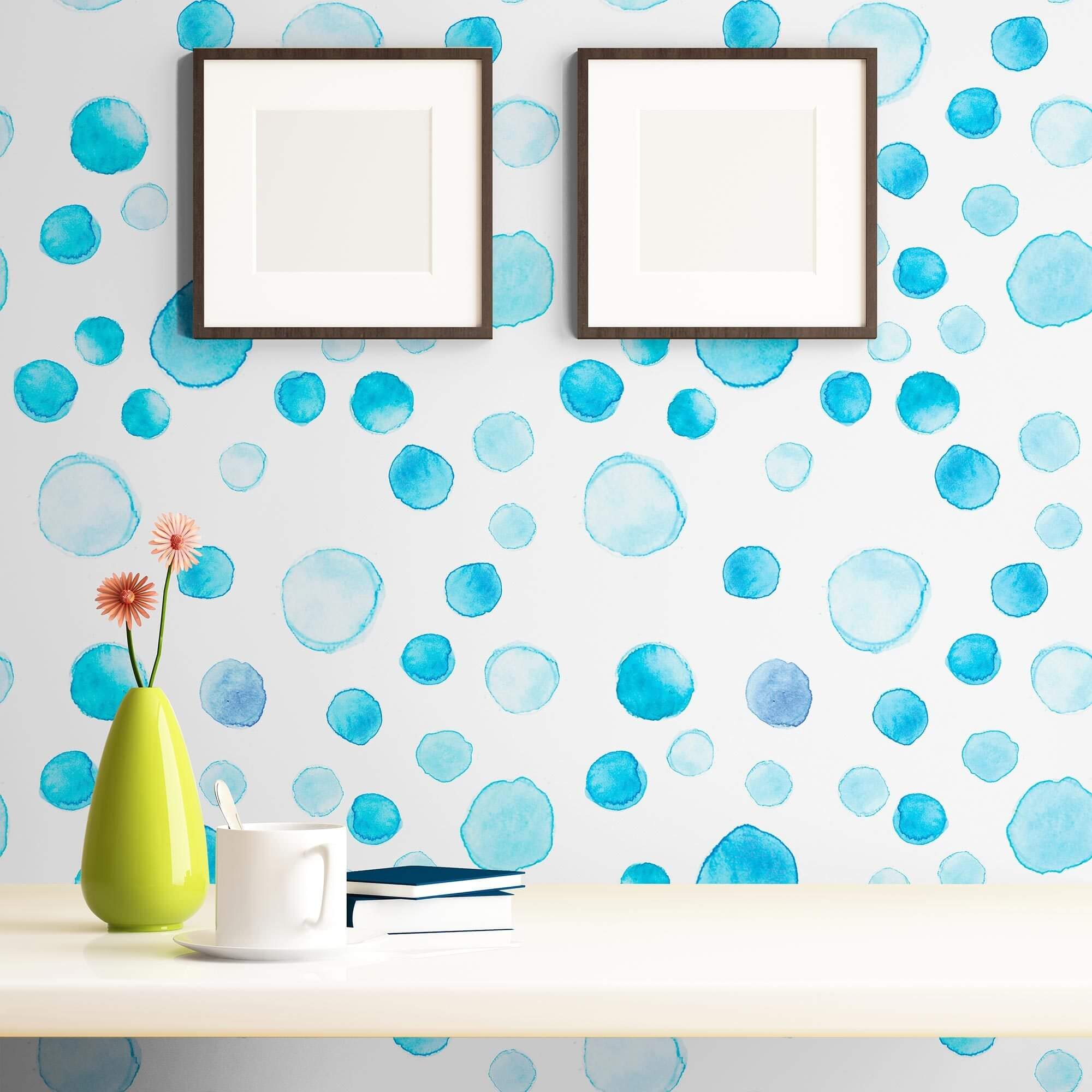 Blue and White Textured Peel and Stick Removable Wallpaper - Self-Adhesive Decorative Wall Covering for Bedroom, Living Room, and Office Decor