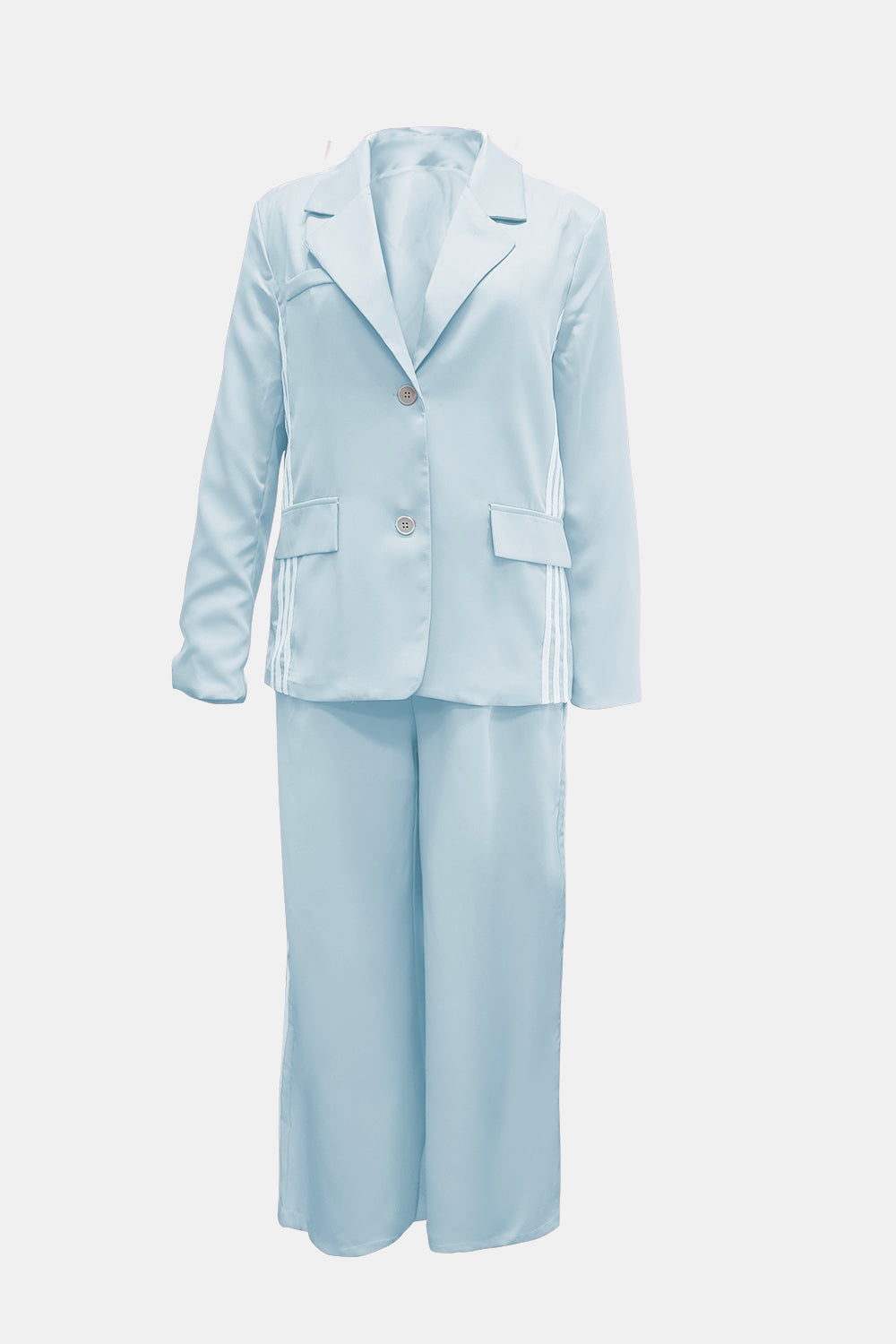 Stylish Side Striped Long Sleeve Blazer & Pants Set for Women | Office Wear & Business Casual Outfits | Perfect for Work, Meetings, and Professional Events